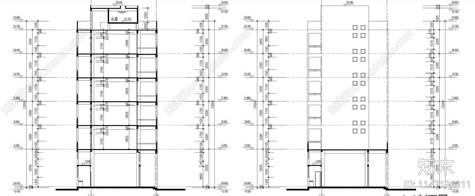 电子工厂宿舍建筑施工图下载【ID:1147126311】