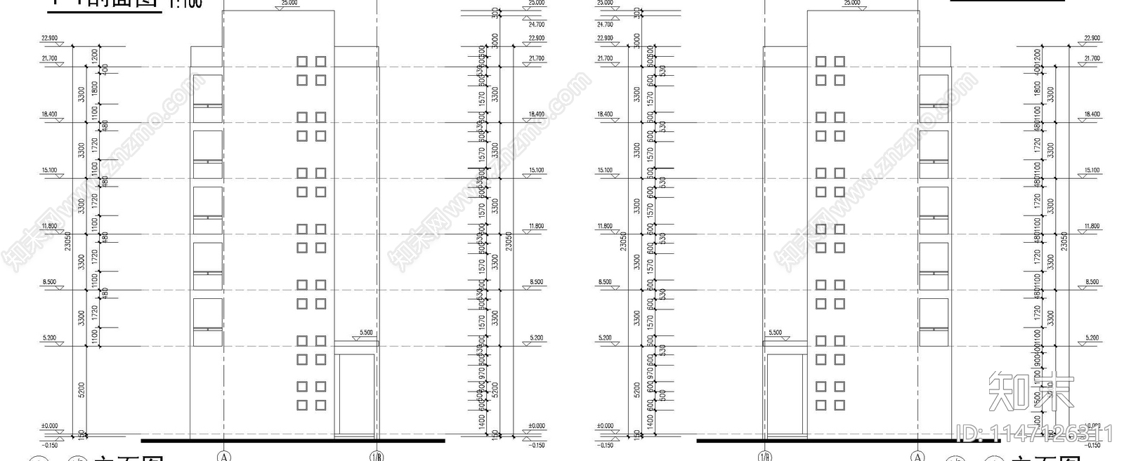 电子工厂宿舍建筑施工图下载【ID:1147126311】