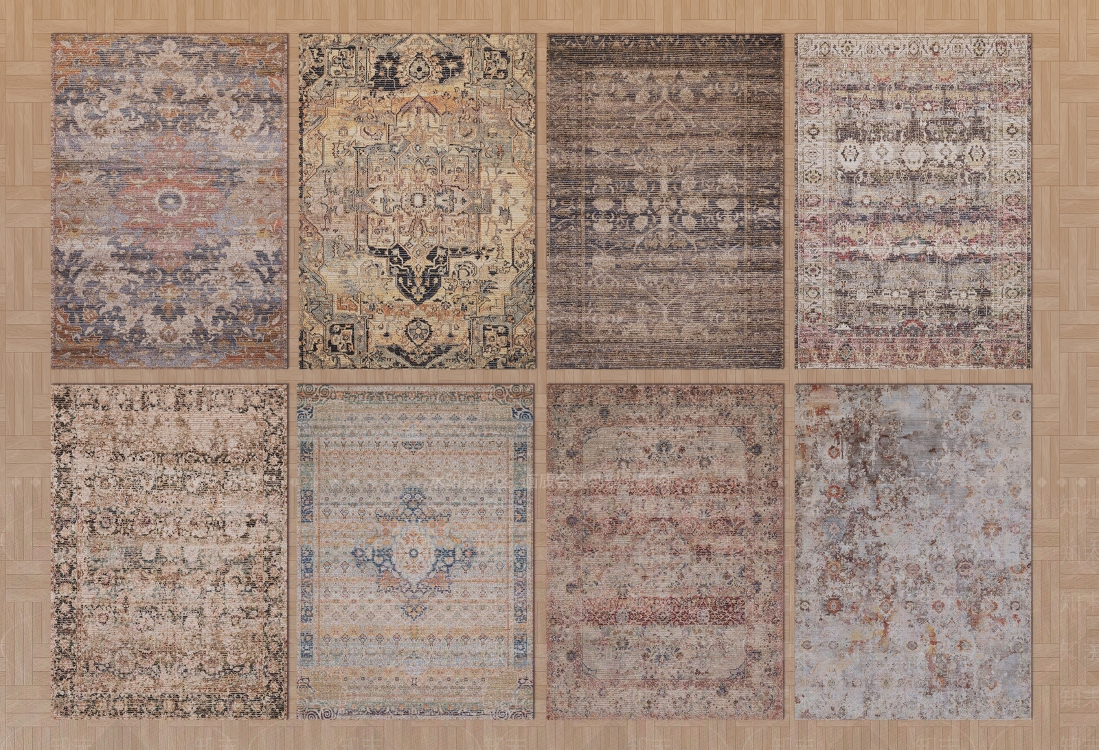 欧式地毯SU模型下载【ID:1147130527】