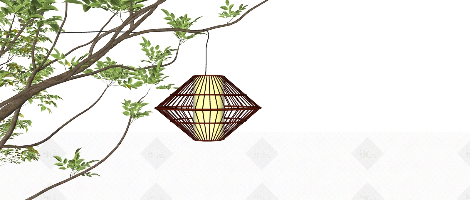 中式景观灯SU模型下载【ID:1147141029】