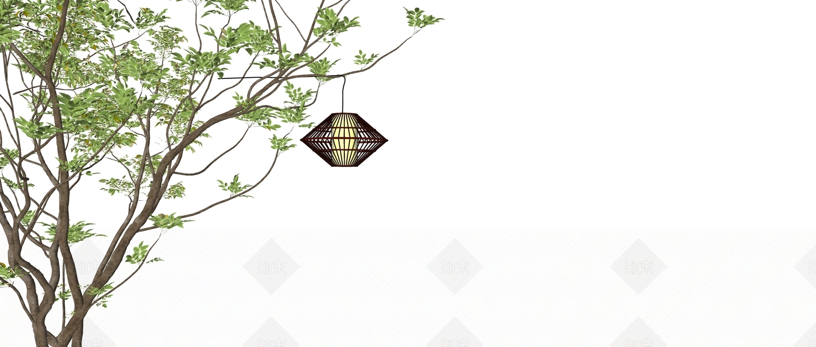 中式景观灯SU模型下载【ID:1147141029】