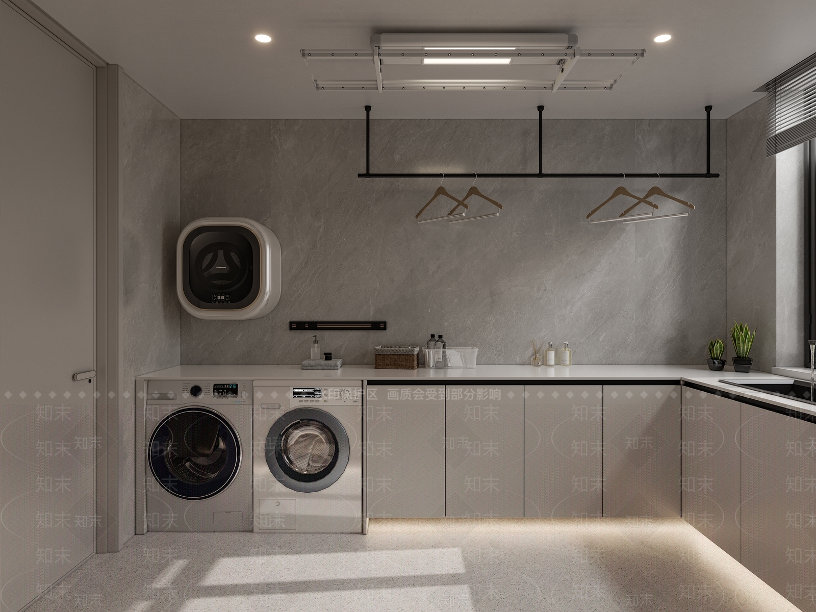 现代洗衣间3D模型下载【ID:1147141880】