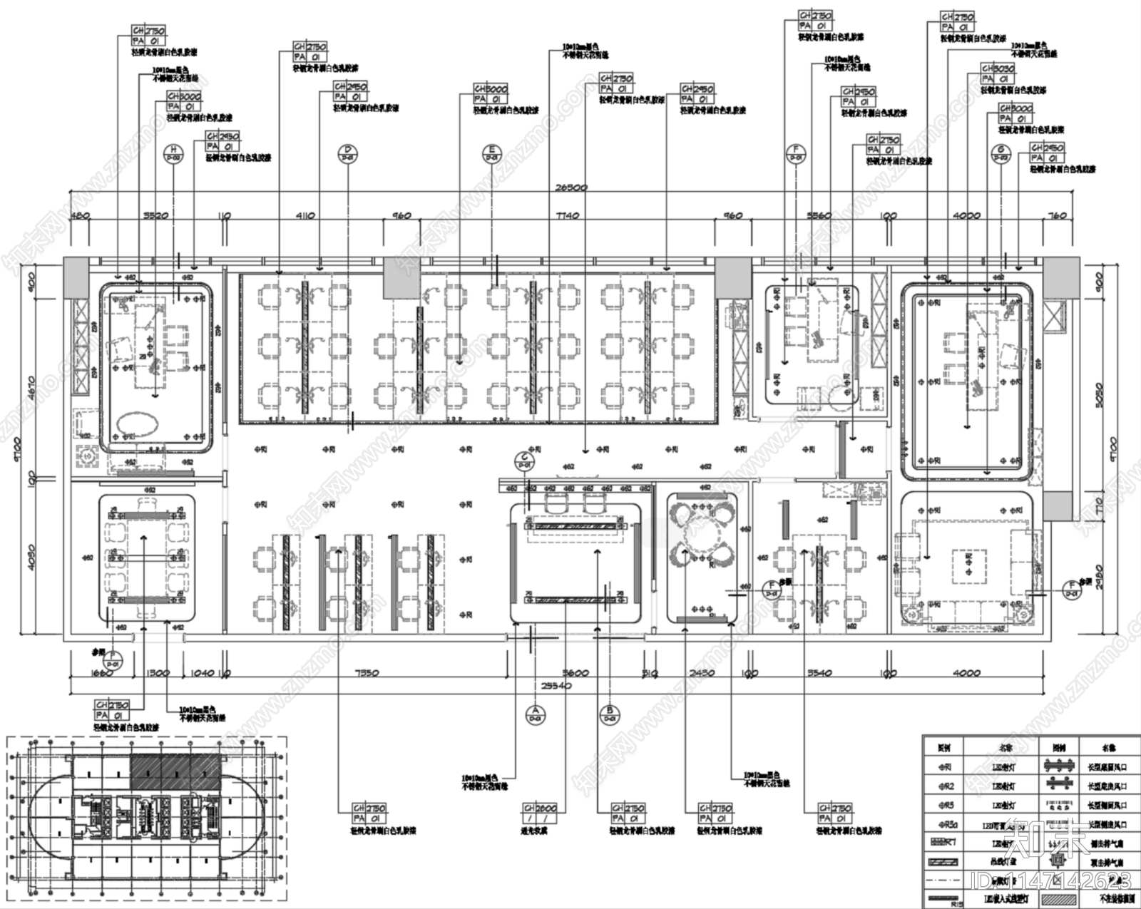 深圳260m²办公室室内施工图下载【ID:1147142623】