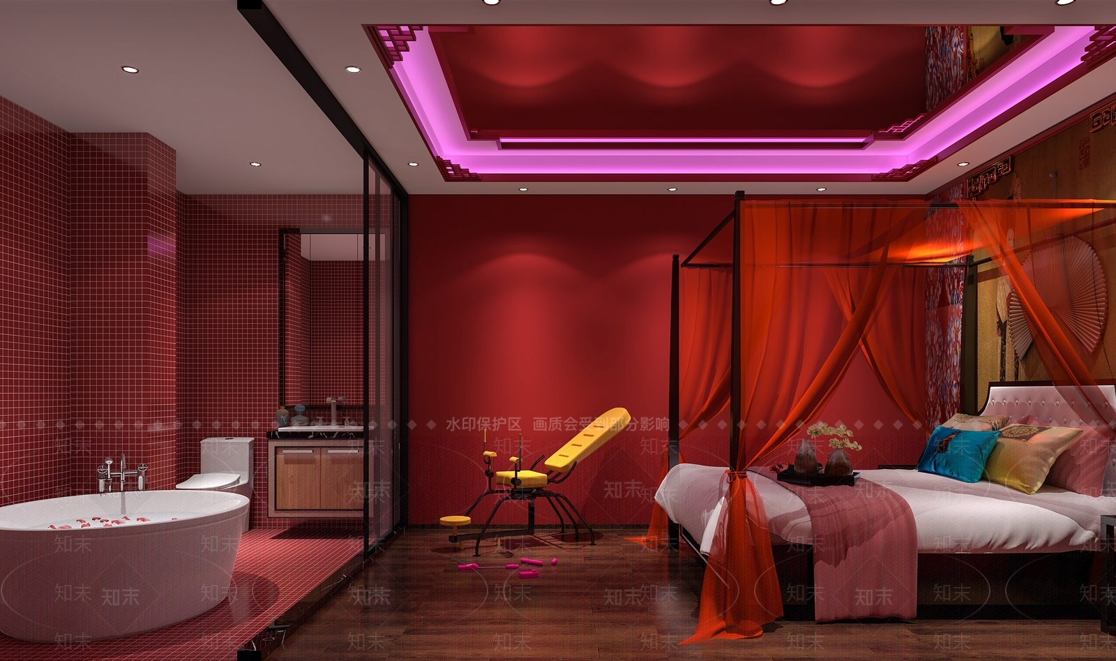 新中式主题酒店3D模型下载【ID:1147156074】