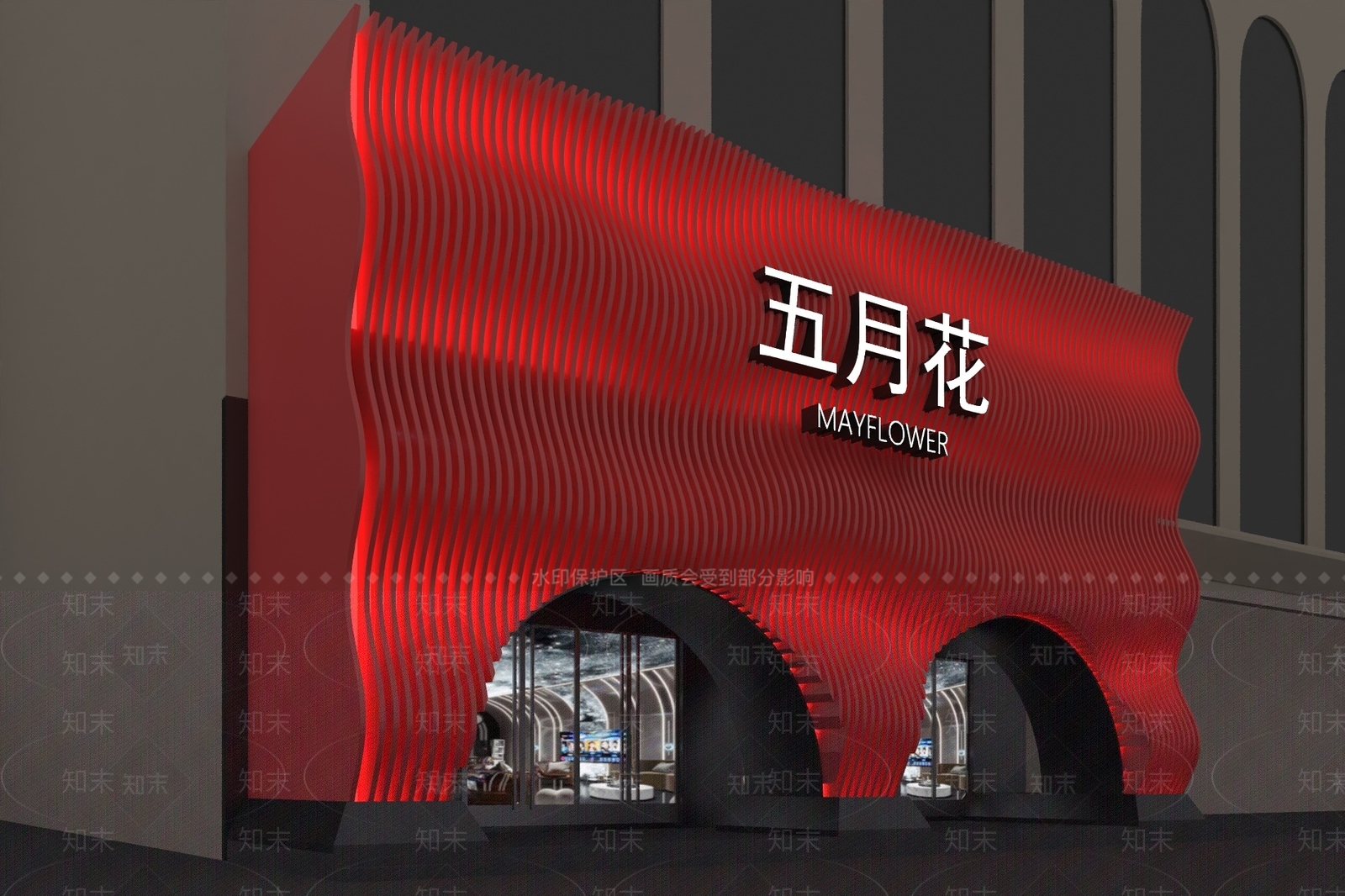 现代KTV门头门面3D模型下载【ID:1148693804】