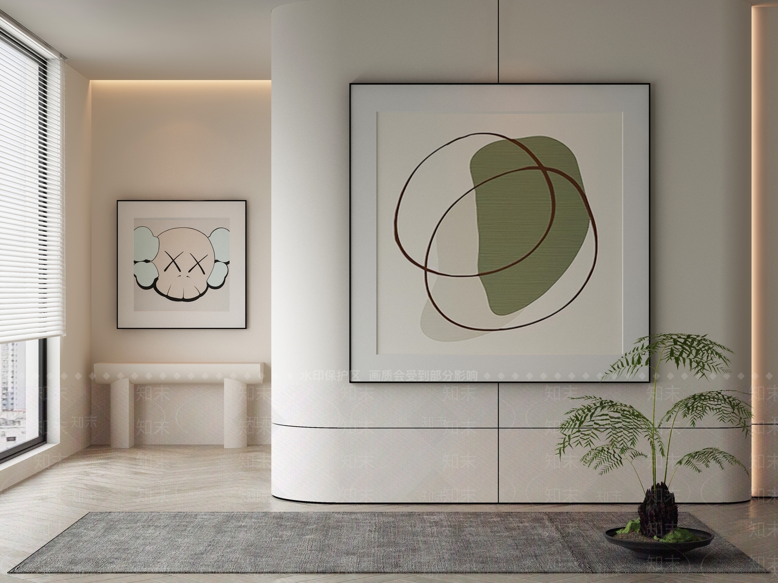 现代装饰画3D模型下载【ID:1147158029】