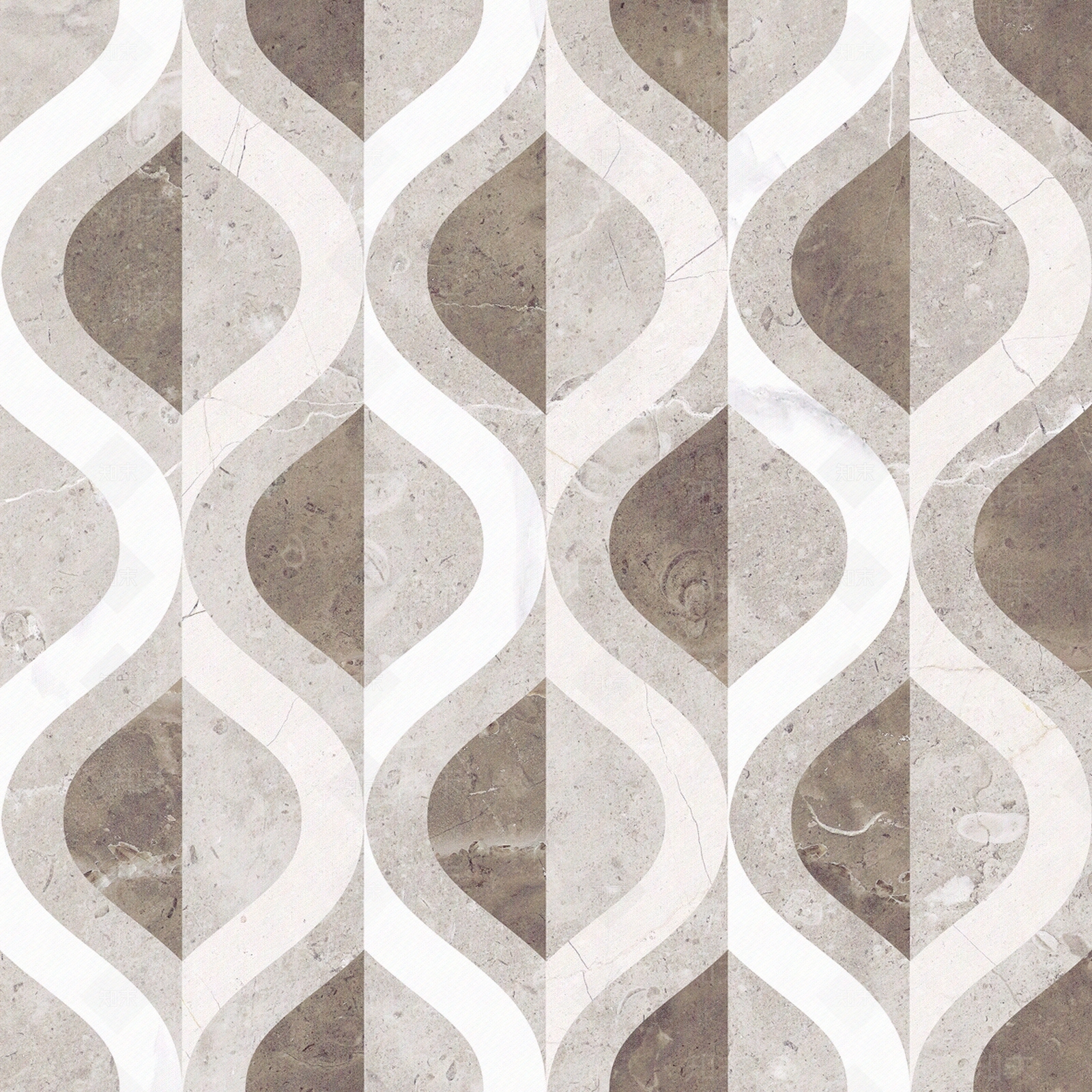 暖咖色现代大理石拼图花砖贴图下载【ID:1147169824】