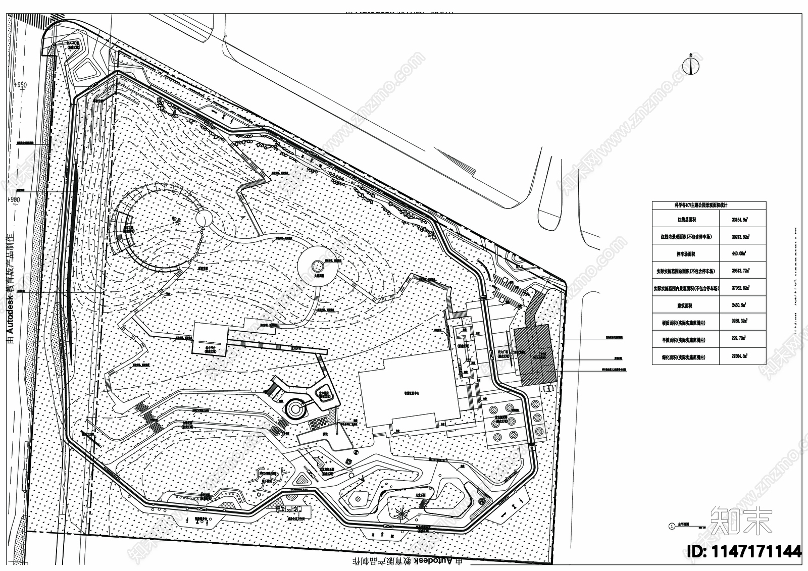 科学谷公园周边景观平面图cad施工图下载【ID:1147171144】