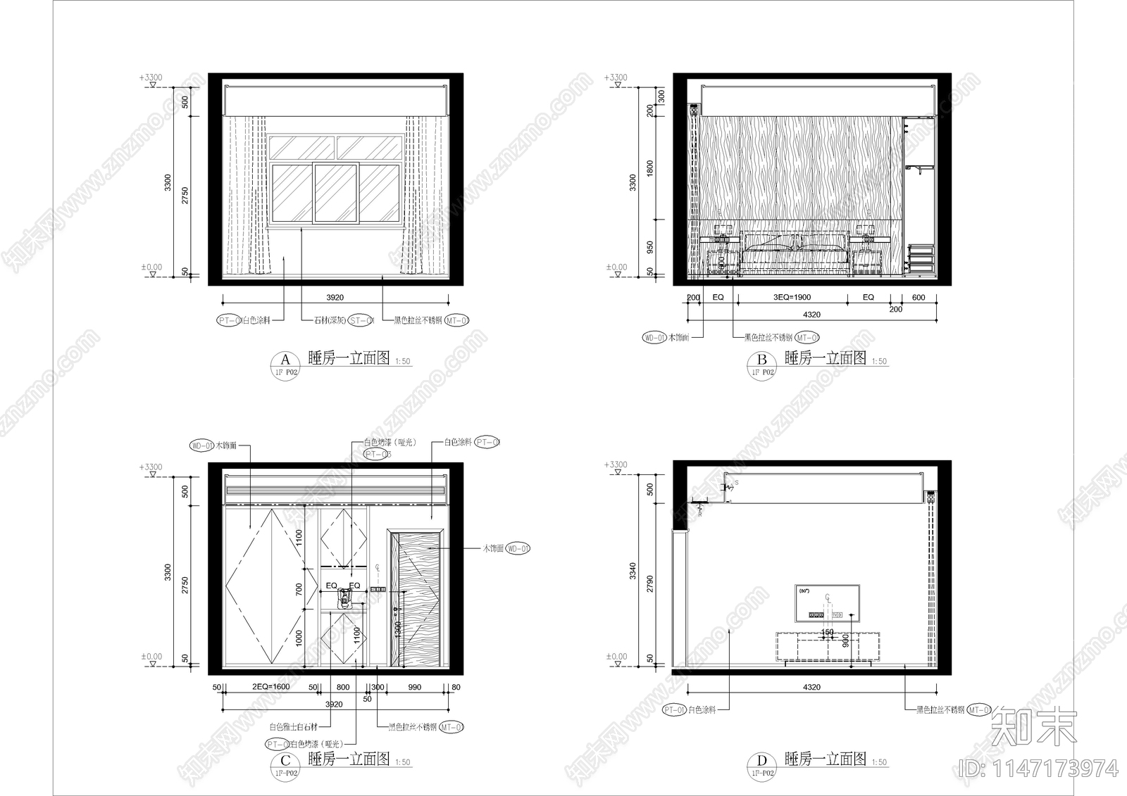 湖南印象350平米私人别墅室内cad施工图下载【ID:1147173974】