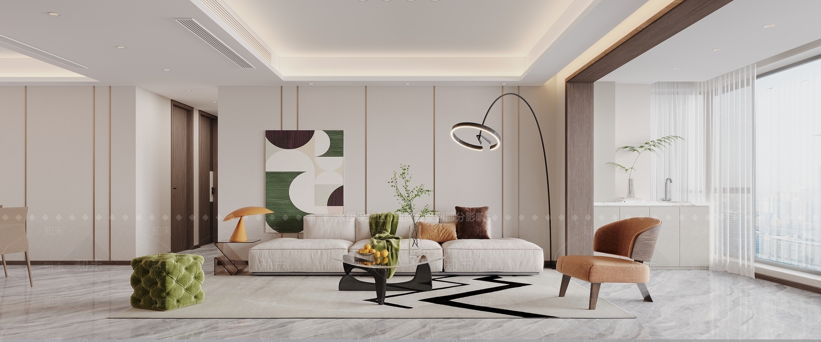 简约风格背景墙3D模型下载【ID:1147175354】