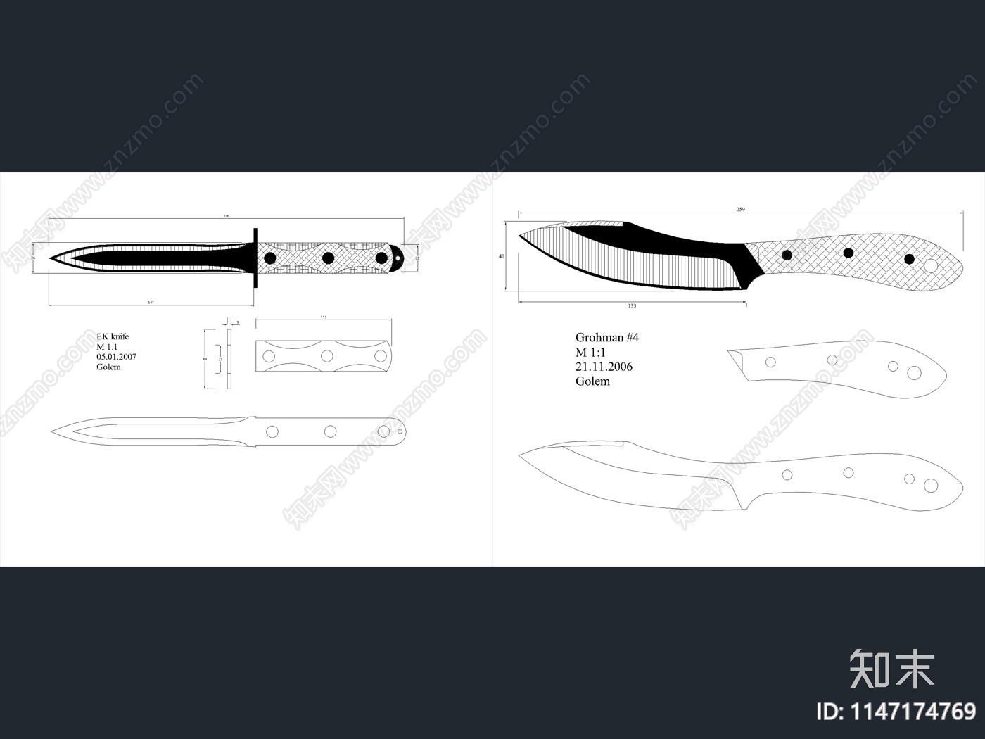 300套刀具图纸图库施工图下载【ID:1147174769】