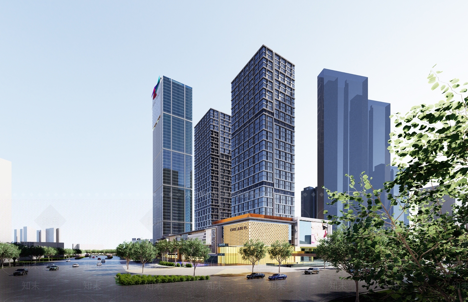 商业建筑高层办公SU模型下载【ID:1147176324】