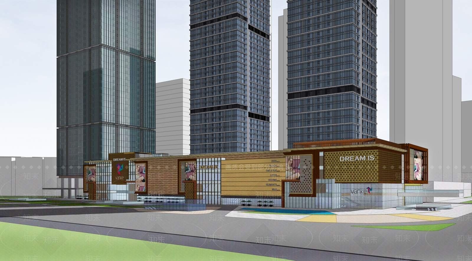 商业建筑高层办公SU模型下载【ID:1147176324】