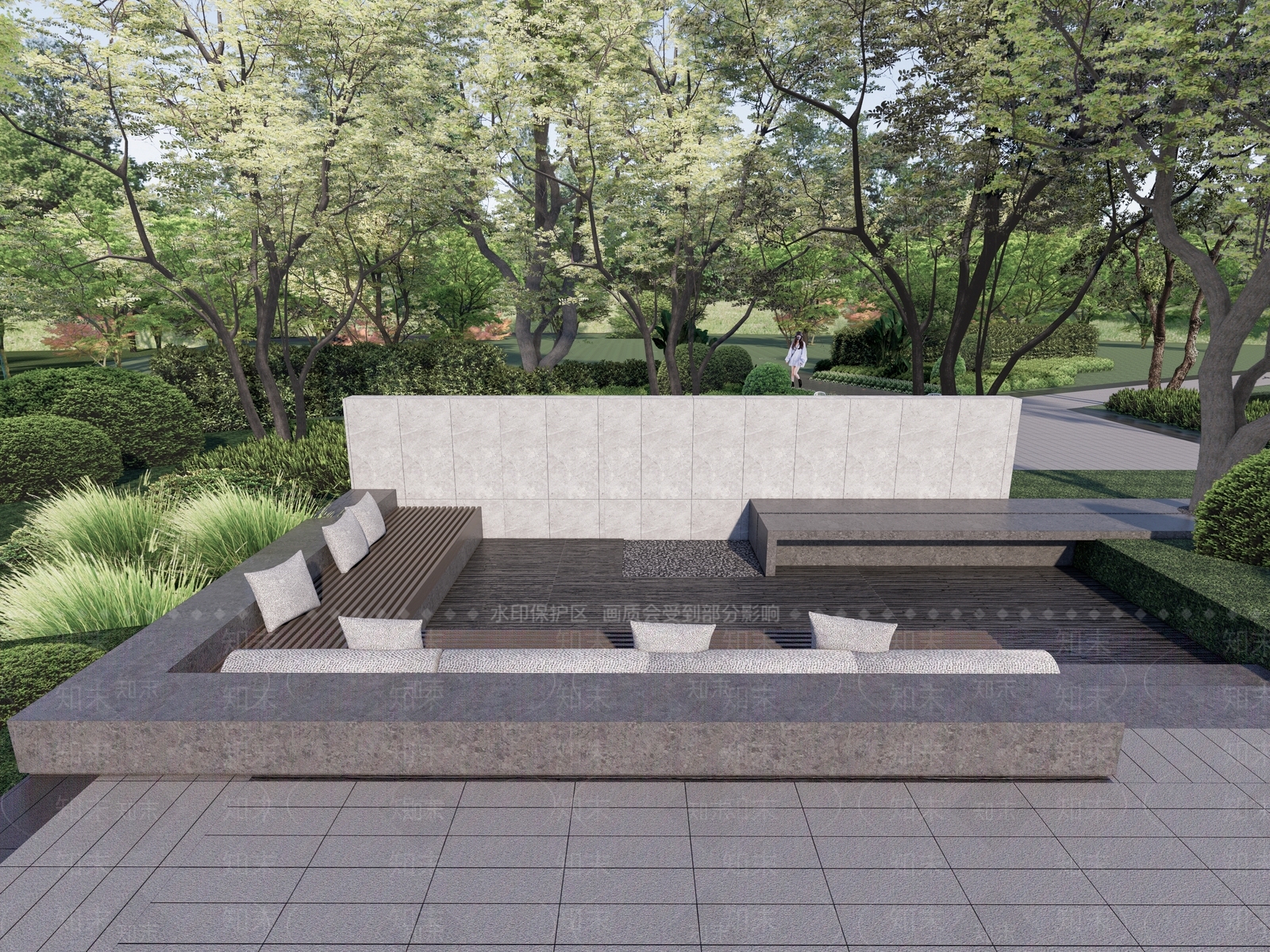 现代公园户外沙发SU模型下载【ID:1147178001】