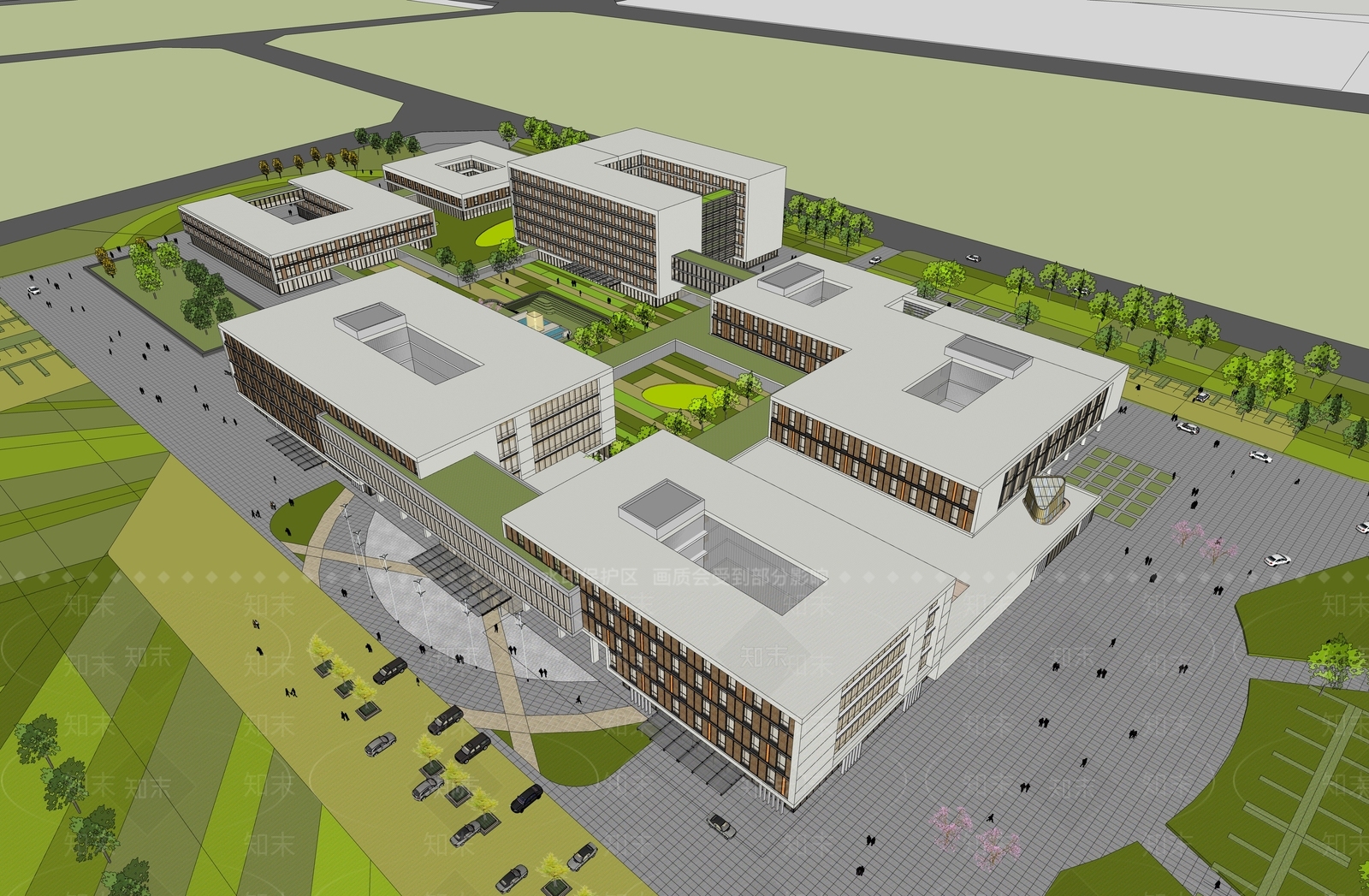 现代风格医院SU模型下载【ID:1147182316】