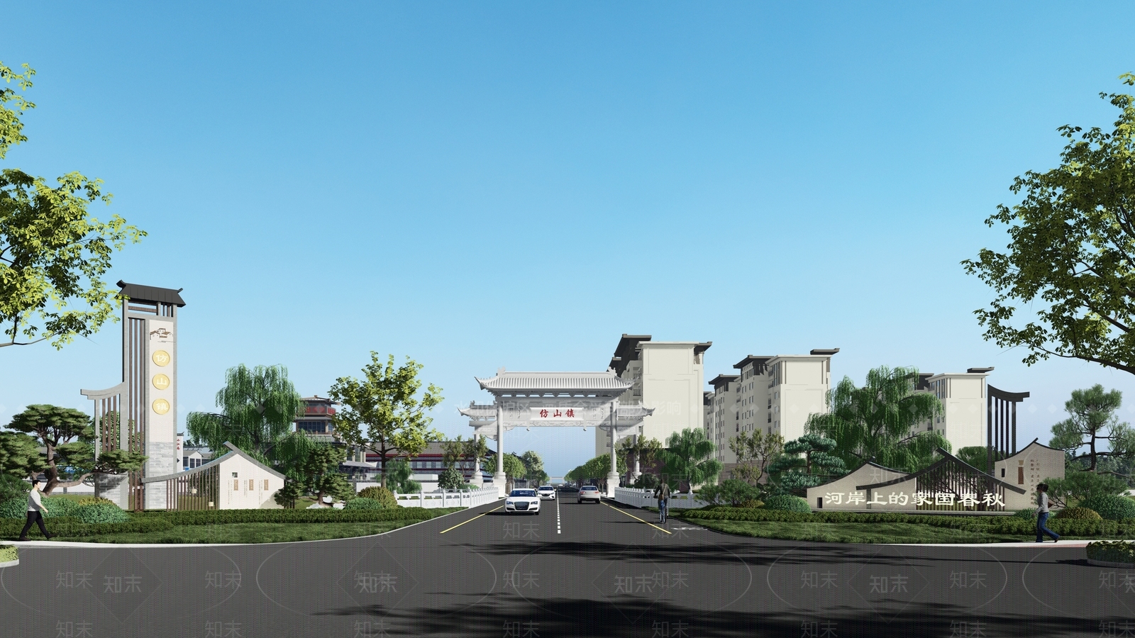 入口牌坊SU模型下载【ID:1147183522】