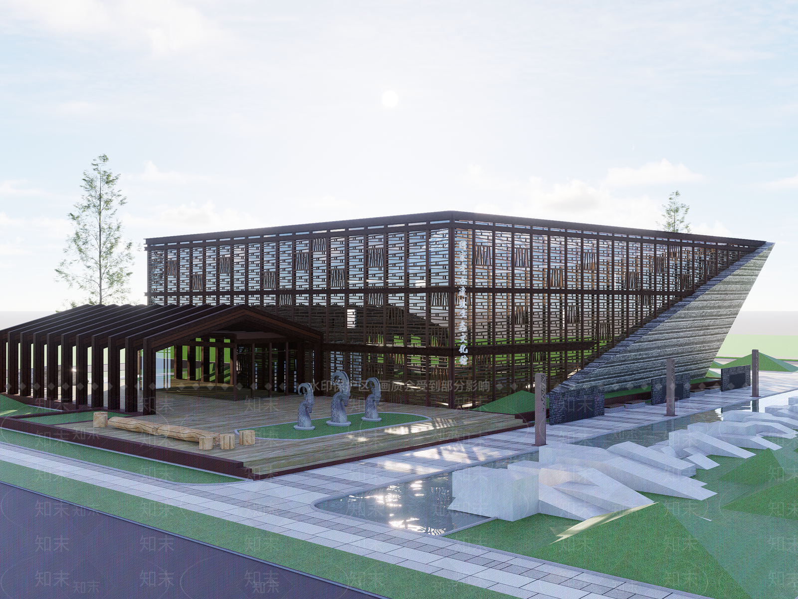 现代历史博物馆SU模型下载【ID:1147184428】