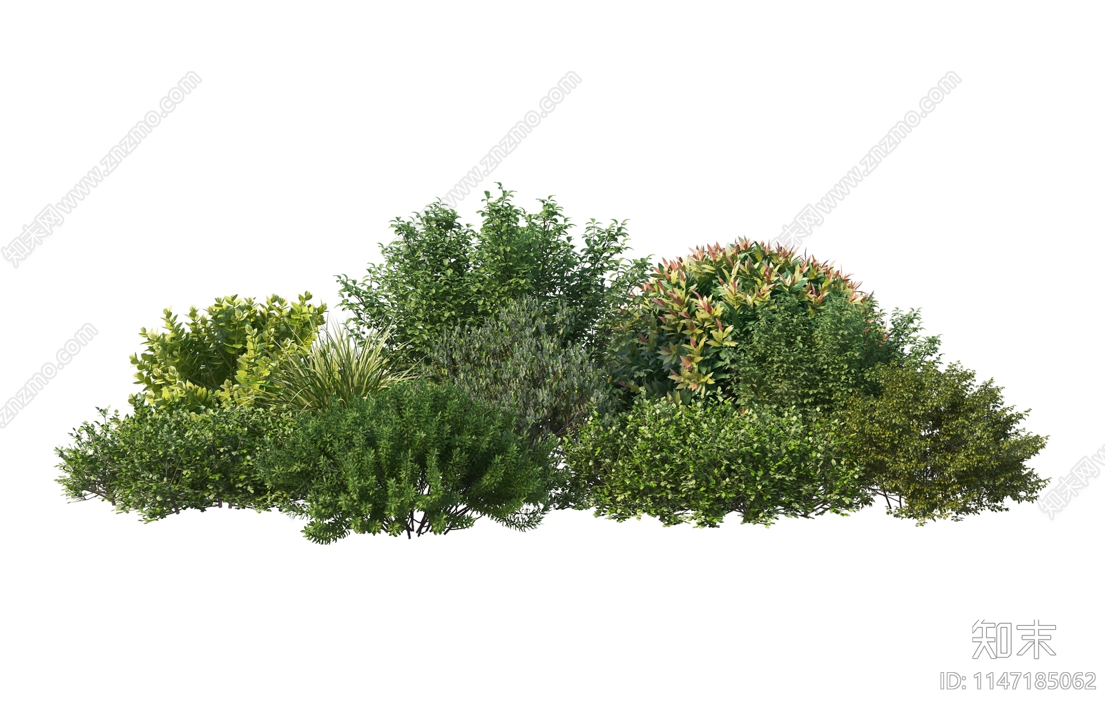 PSD免抠景观植物组合贴图下载【ID:1147185062】_【知末网贴图库】