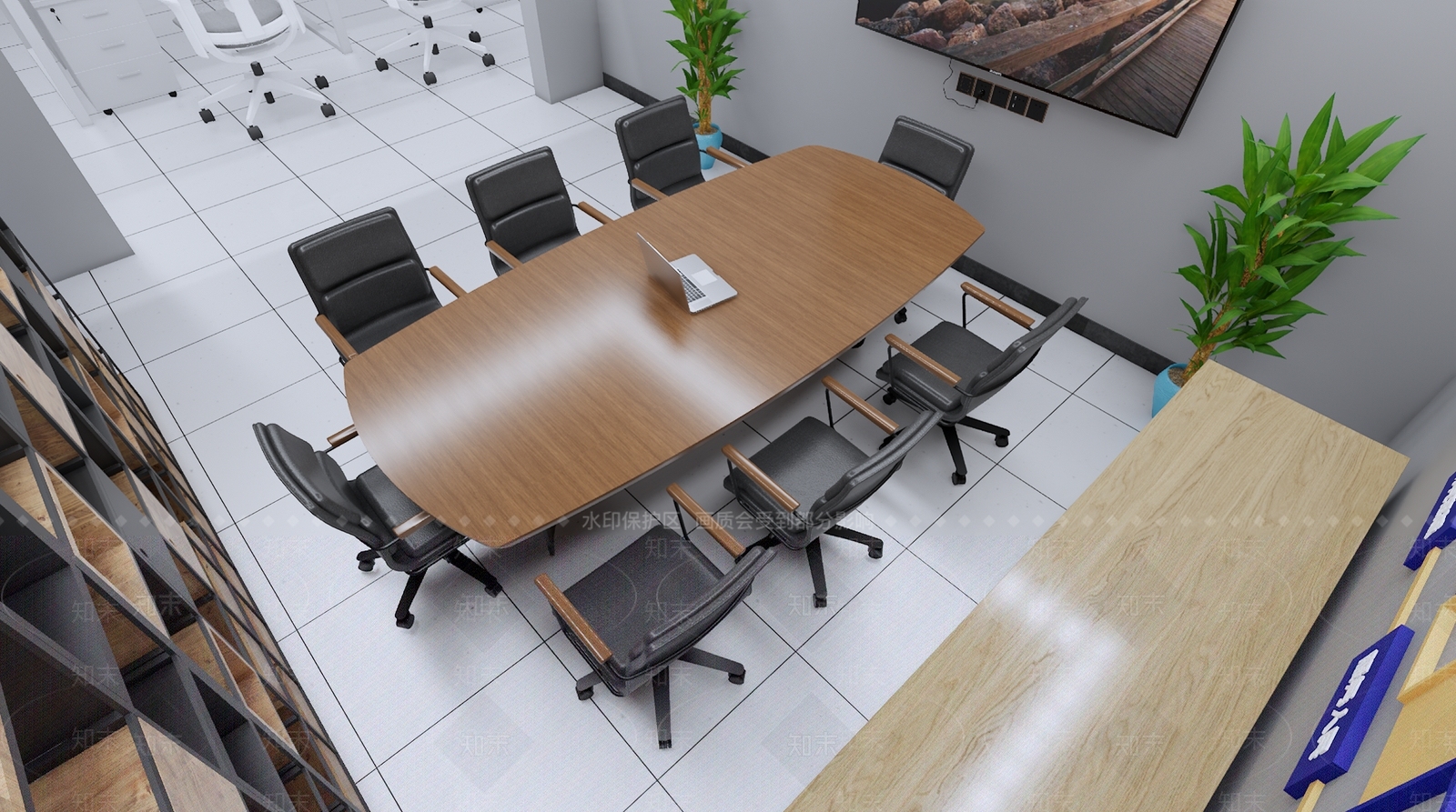 现代会议桌SU模型下载【ID:1147185788】