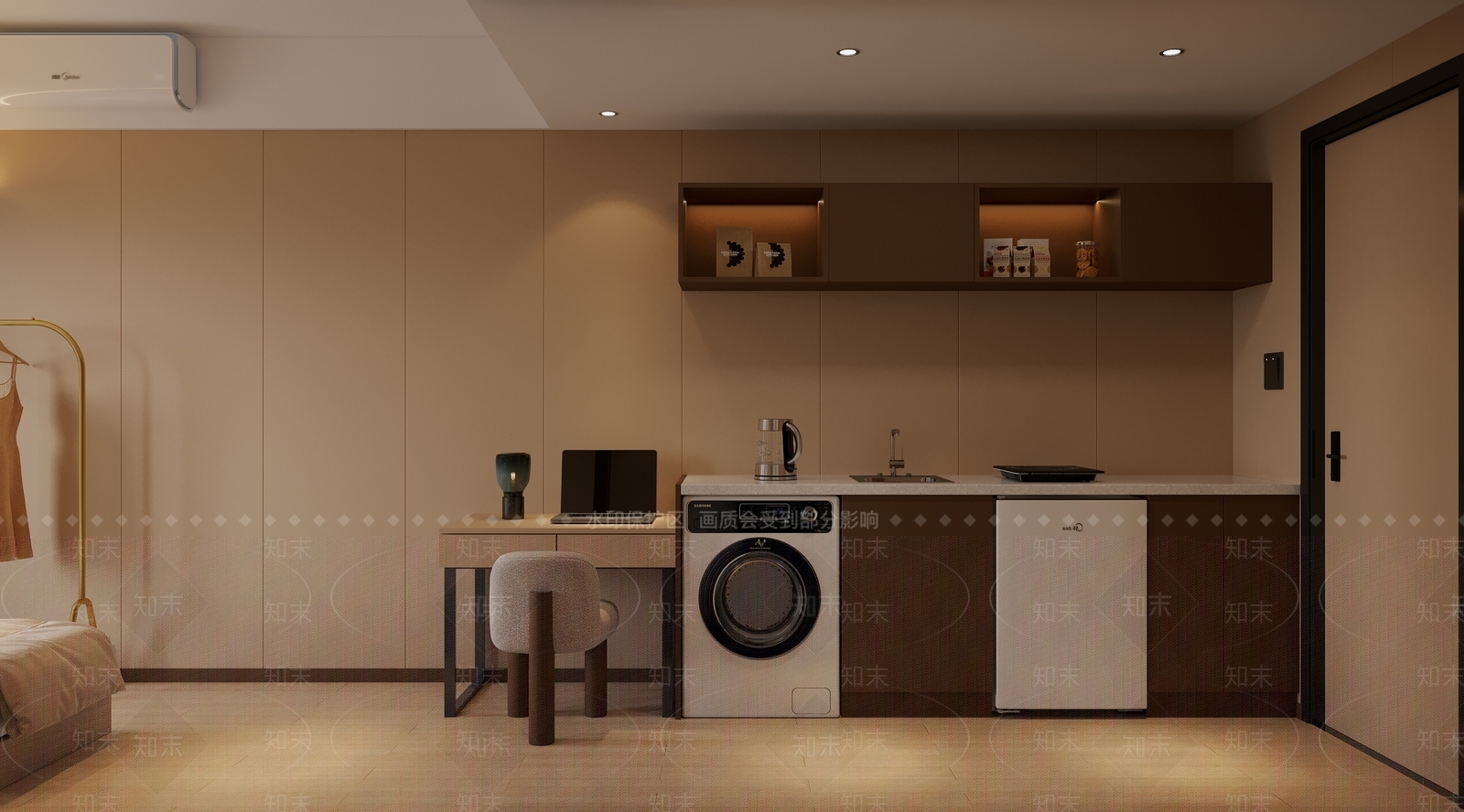现代单身公寓3D模型下载【ID:1147190292】