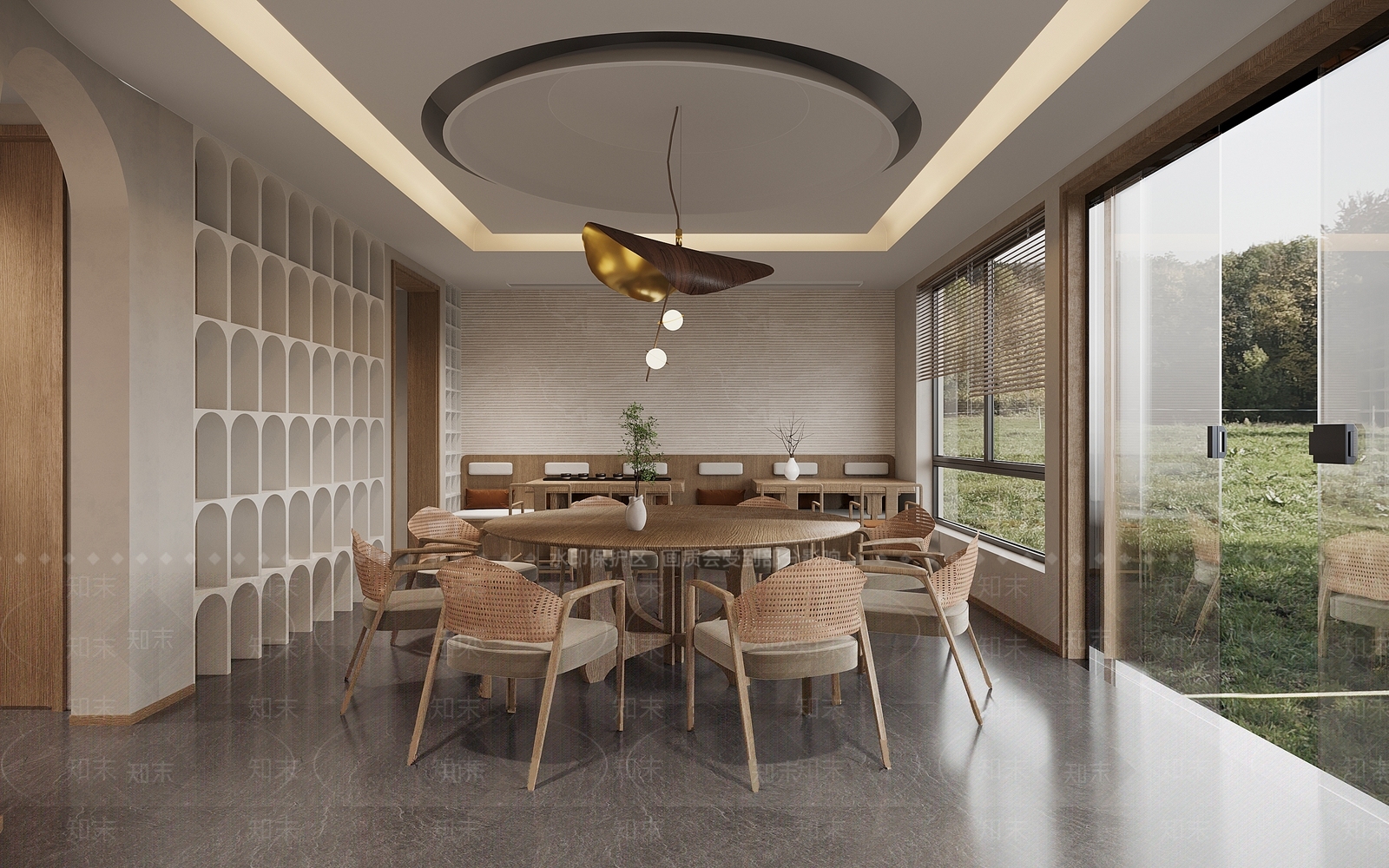 诧寂风民宿餐厅3D模型下载【ID:1147193138】