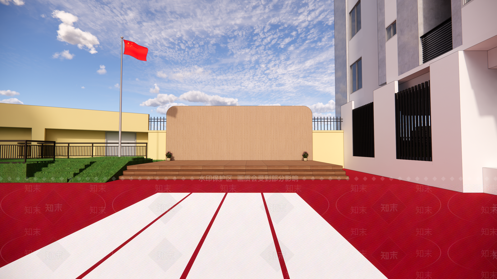 户外舞台SU模型下载【ID:1147197124】