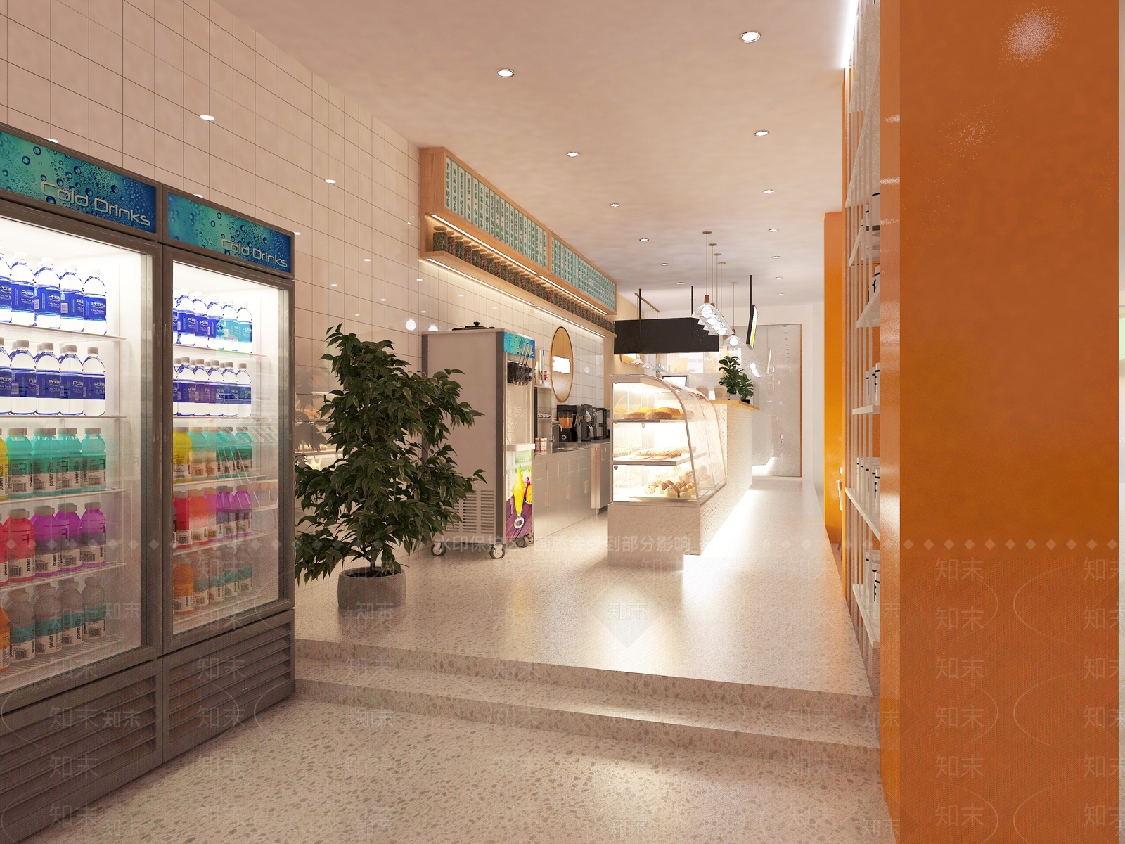 现代网红甜品奶茶店3D模型下载【ID:1147206280】