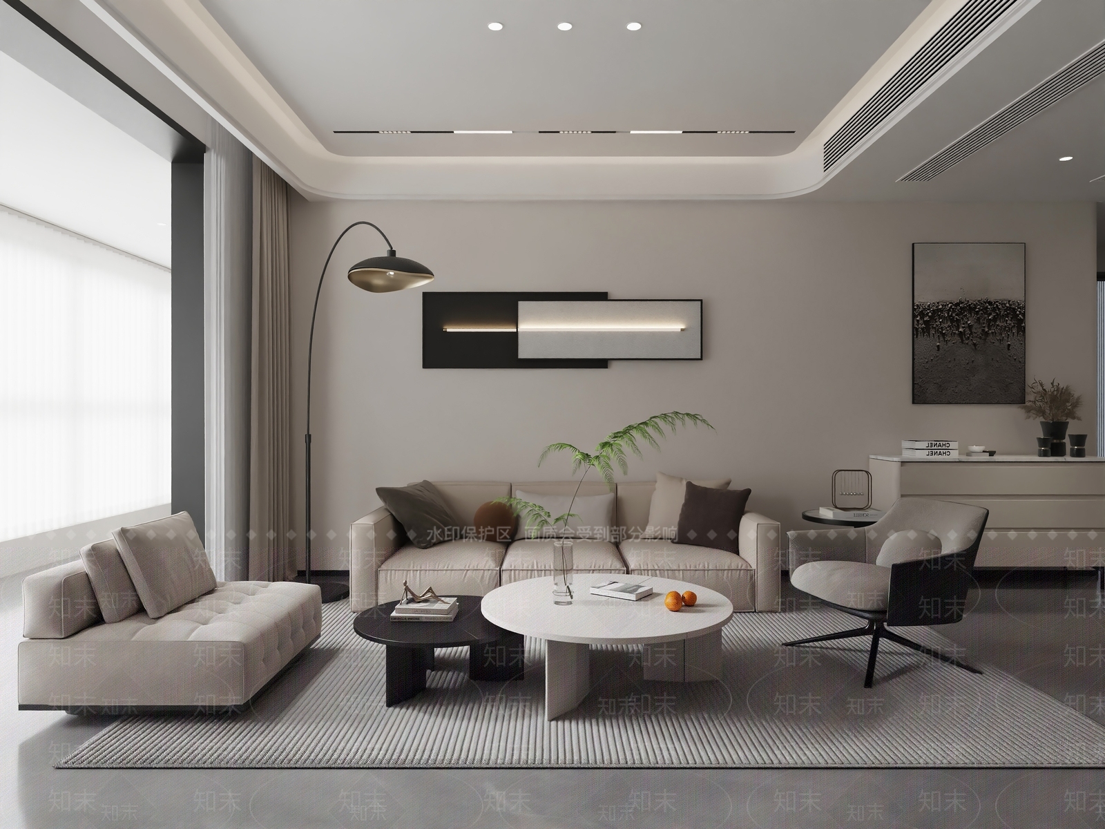 现代家具客厅3D模型下载【ID:1147208855】