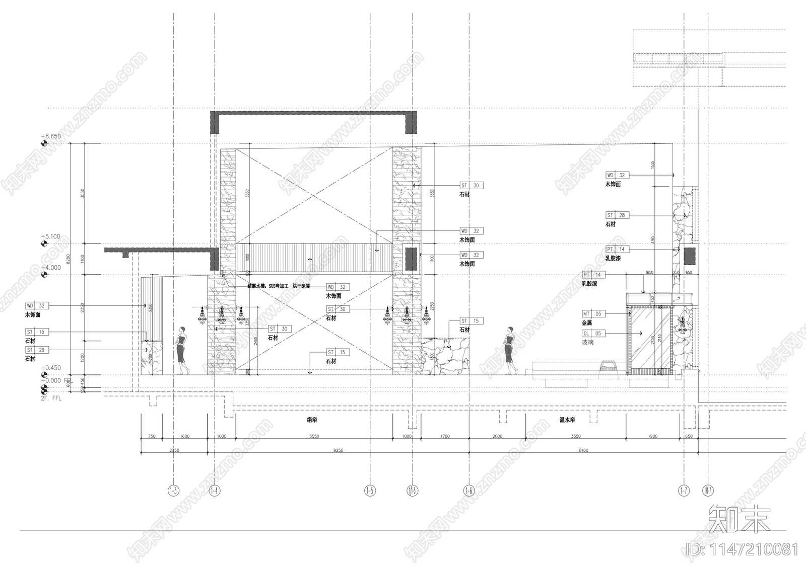 洗浴会所cad施工图下载【ID:1147210081】