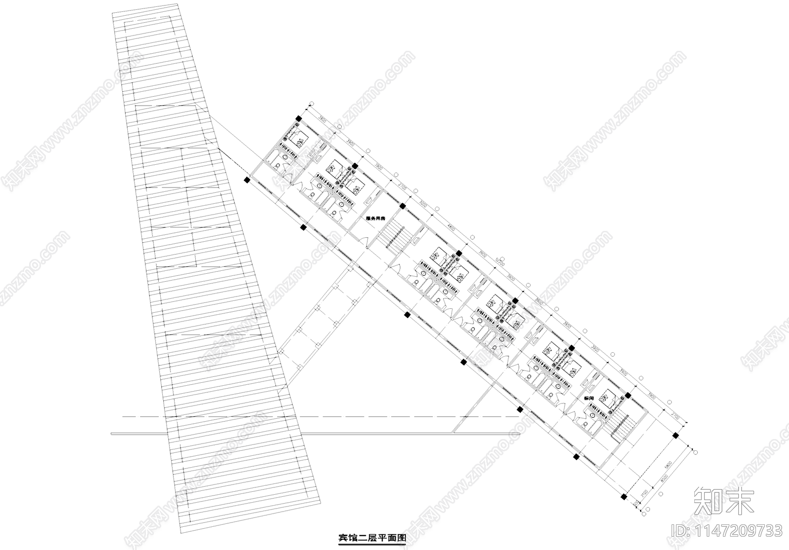 美术馆带宾馆建筑施工图下载【ID:1147209733】