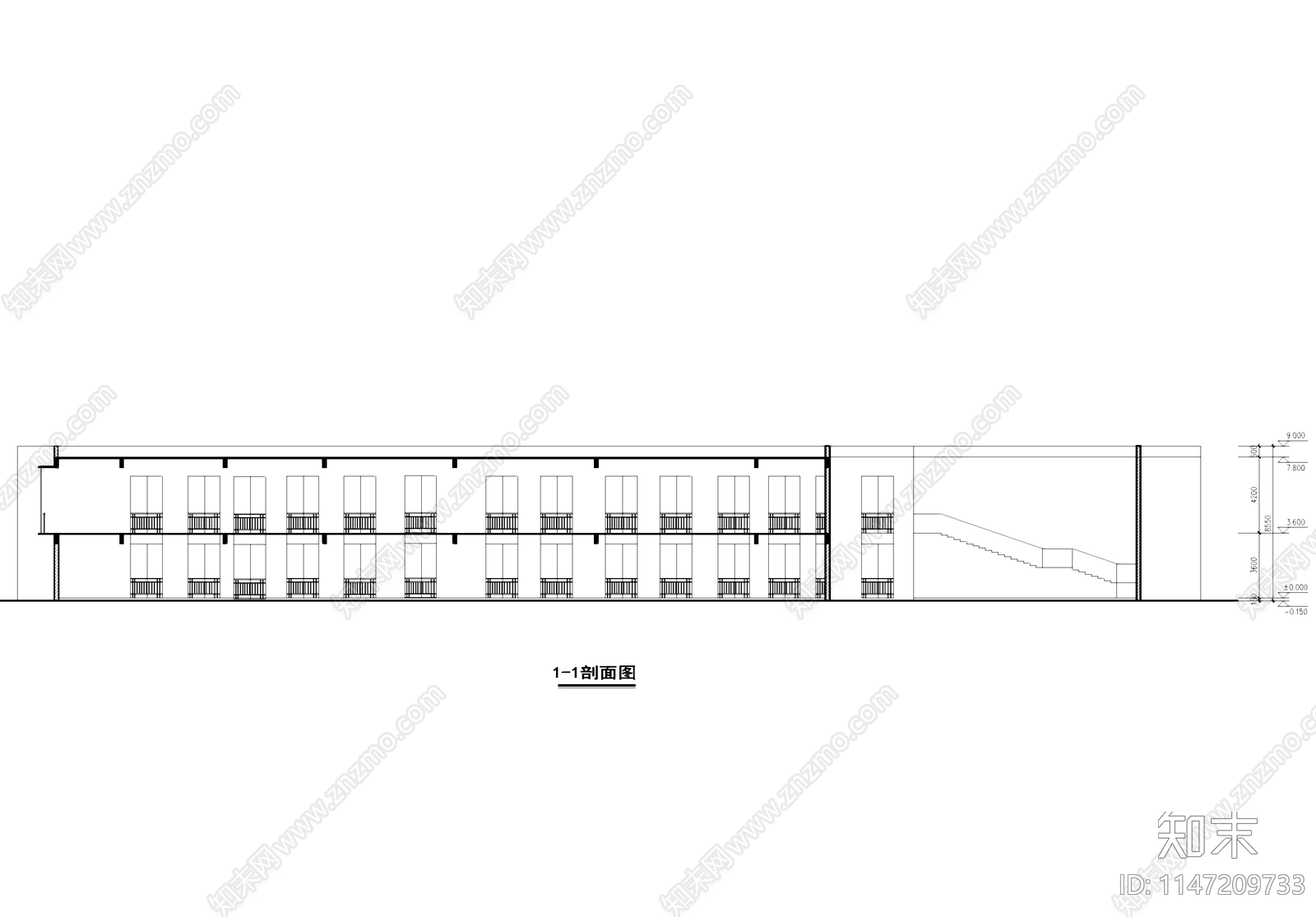 美术馆带宾馆建筑施工图下载【ID:1147209733】