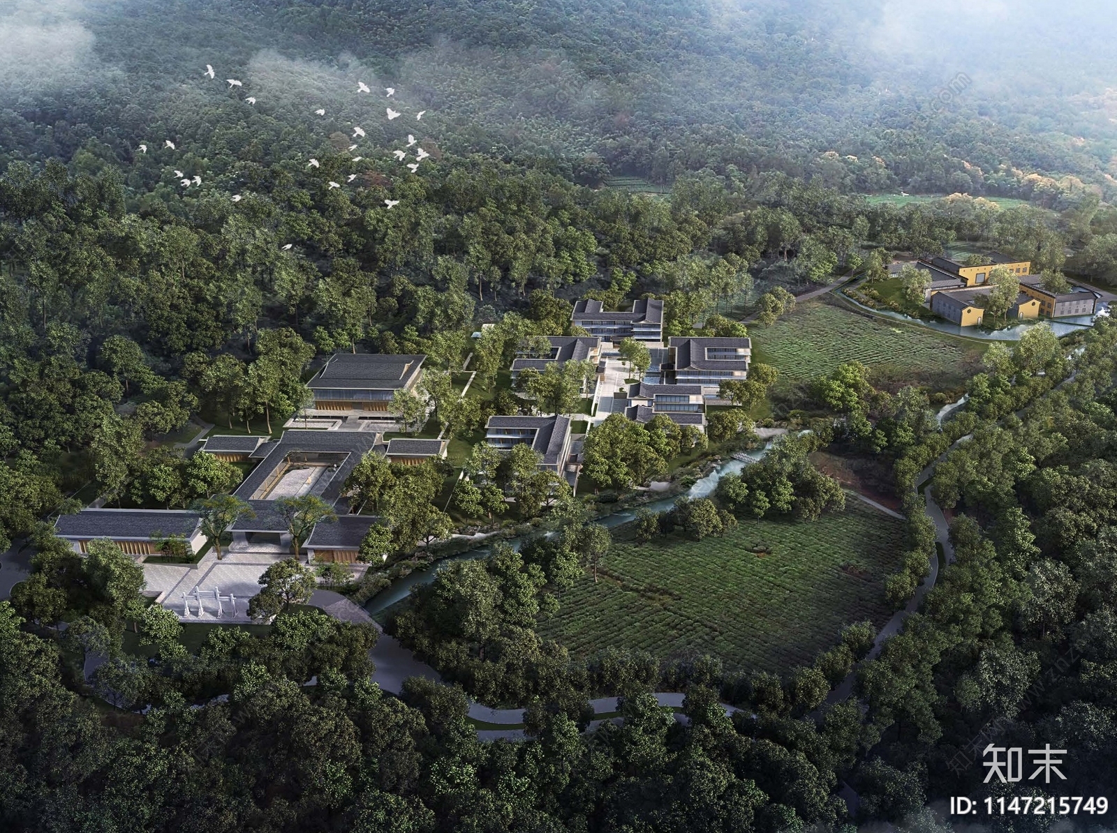 杭州灵隐寺佛学院禅修中心建筑cad施工图下载【ID:1147215749】
