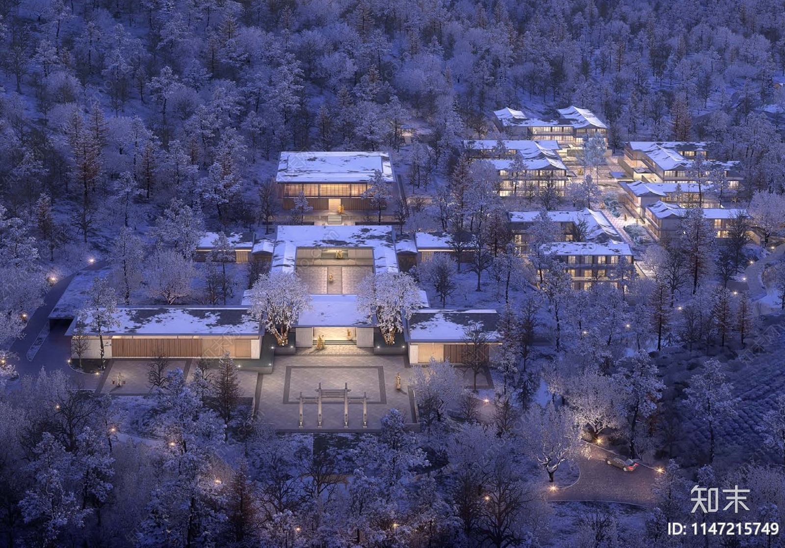 杭州灵隐寺佛学院禅修中心建筑cad施工图下载【ID:1147215749】