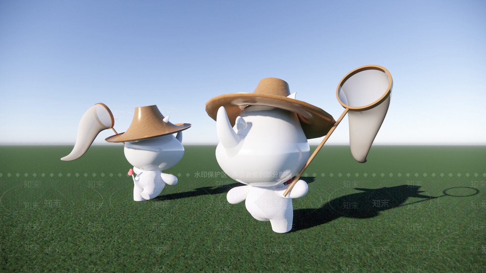 现代雕塑犀牛SU模型下载【ID:1147218874】