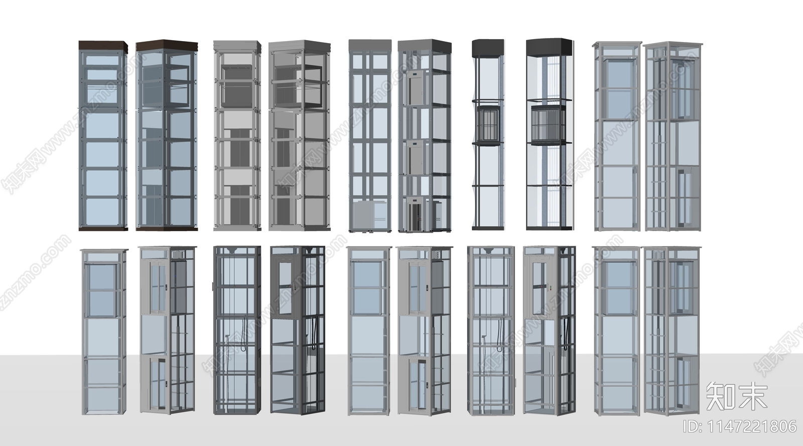 现代观光电梯SU模型下载【ID:1147221806】