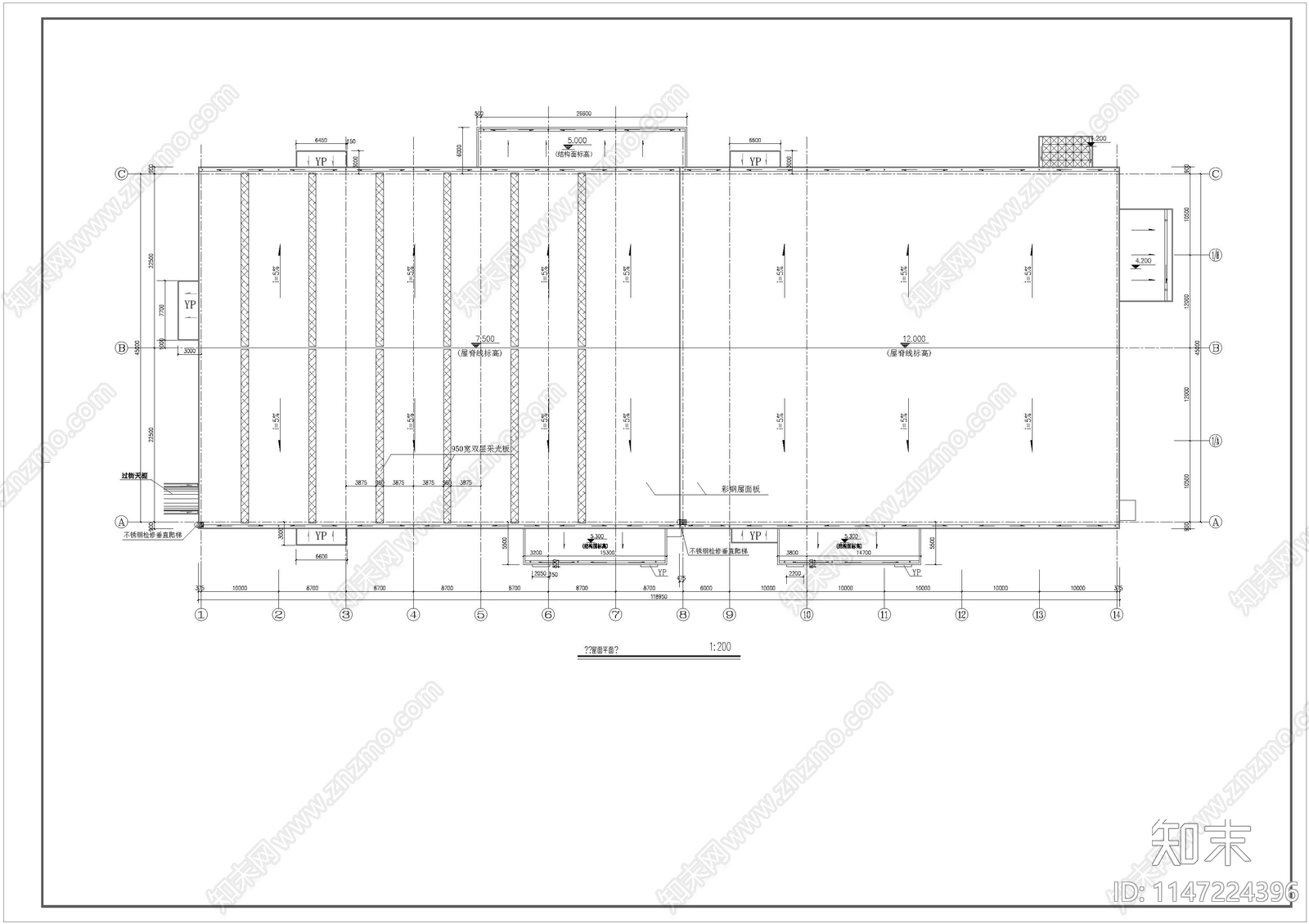 精工厂建筑cad施工图下载【ID:1147224396】