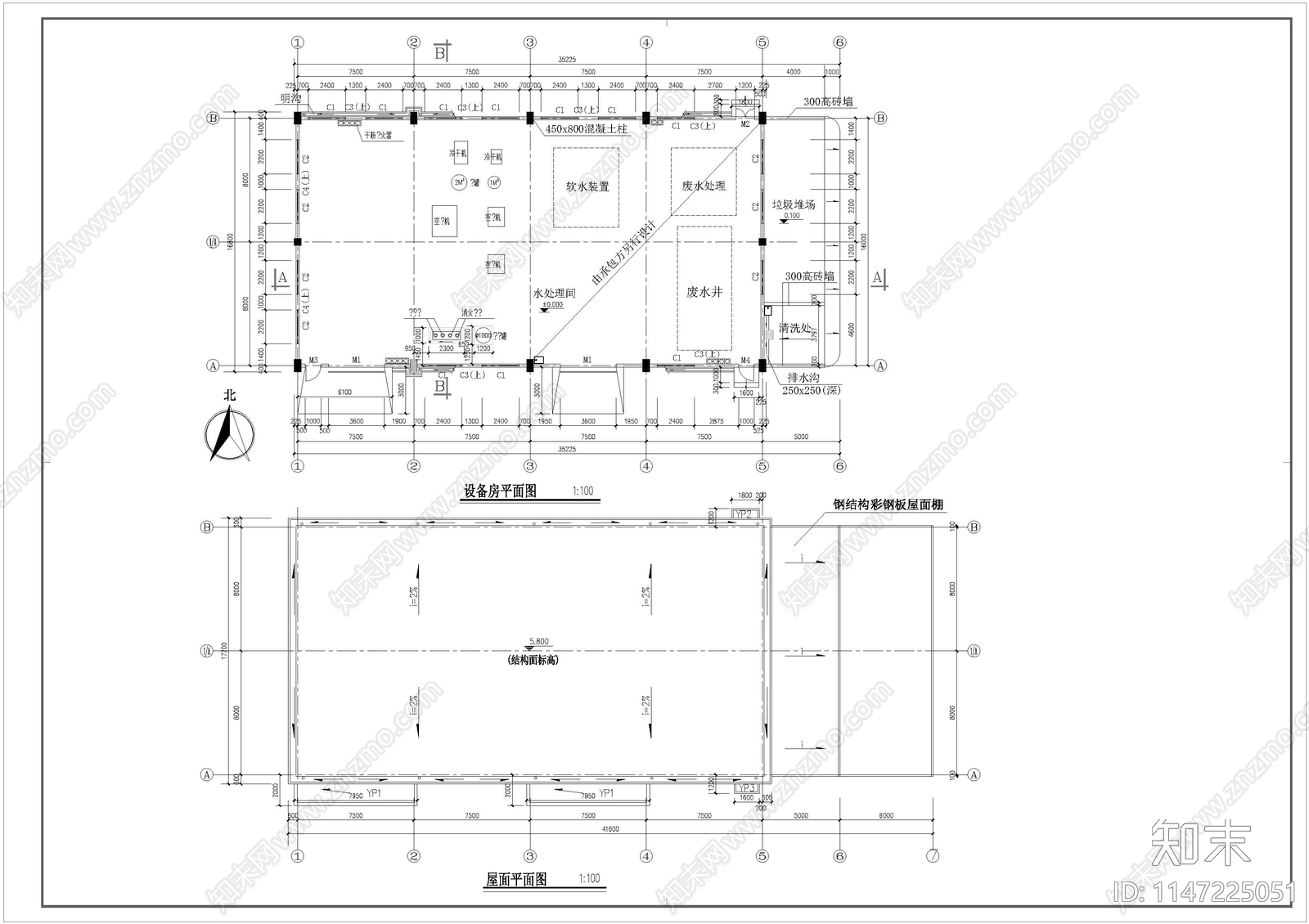设备热处理车间建筑cad施工图下载【ID:1147225051】
