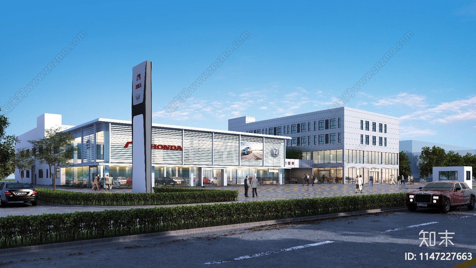 本田4S店建筑施工图下载【ID:1147227663】
