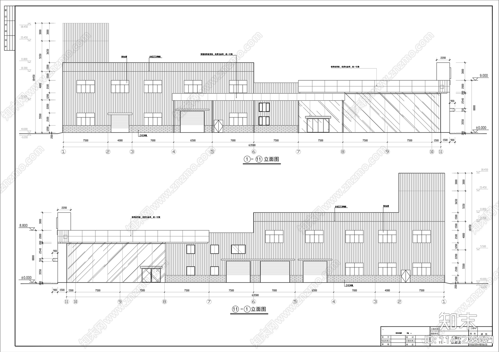 东风日产4S店建筑cad施工图下载【ID:1147228071】