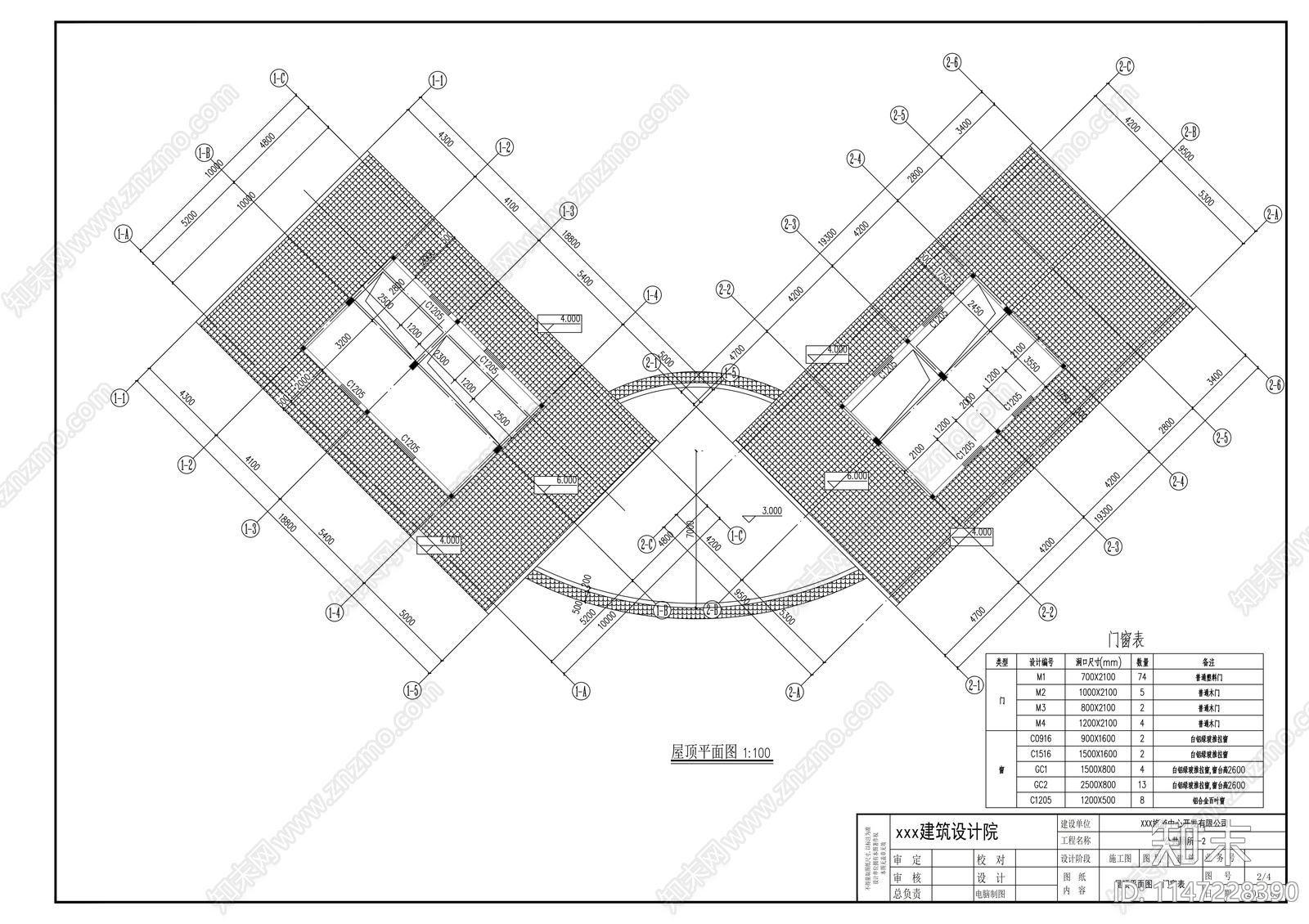 公园景点公共厕所建筑cad施工图下载【ID:1147228390】