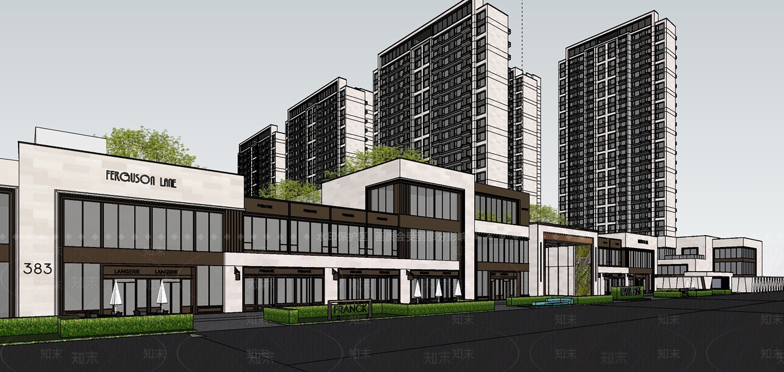 售楼处建筑SU模型精品下载_SketchUp模型_知末网