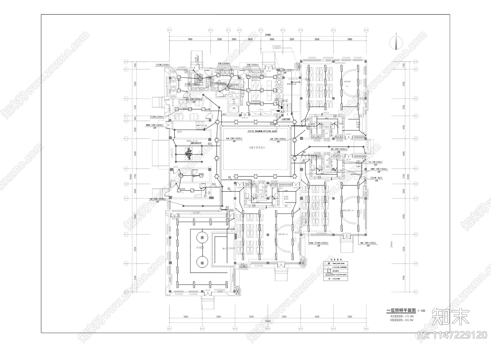 双福李子湖幼儿园室内cad施工图下载【ID:1147229120】