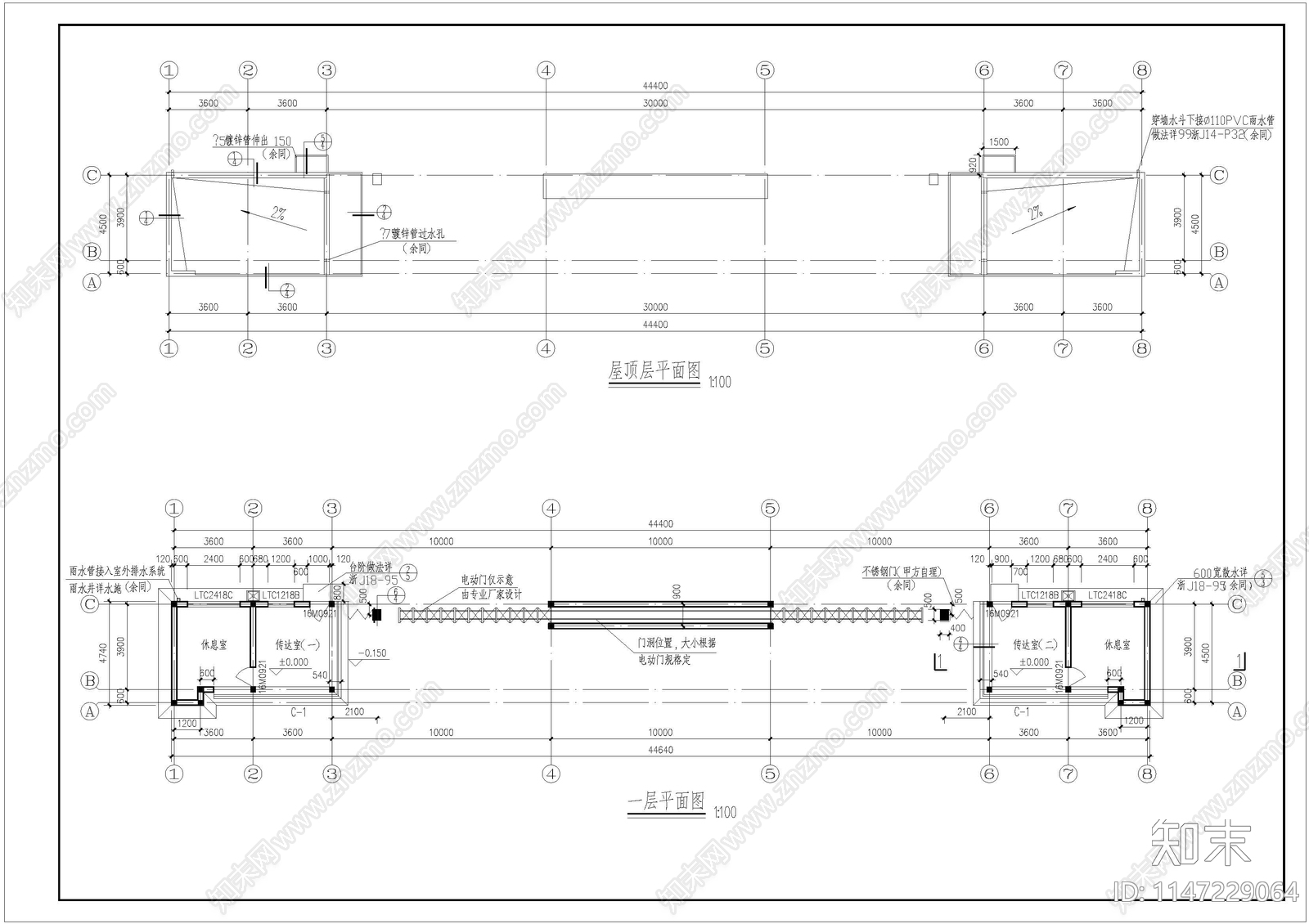 某工厂大门建筑施工图下载【ID:1147229064】