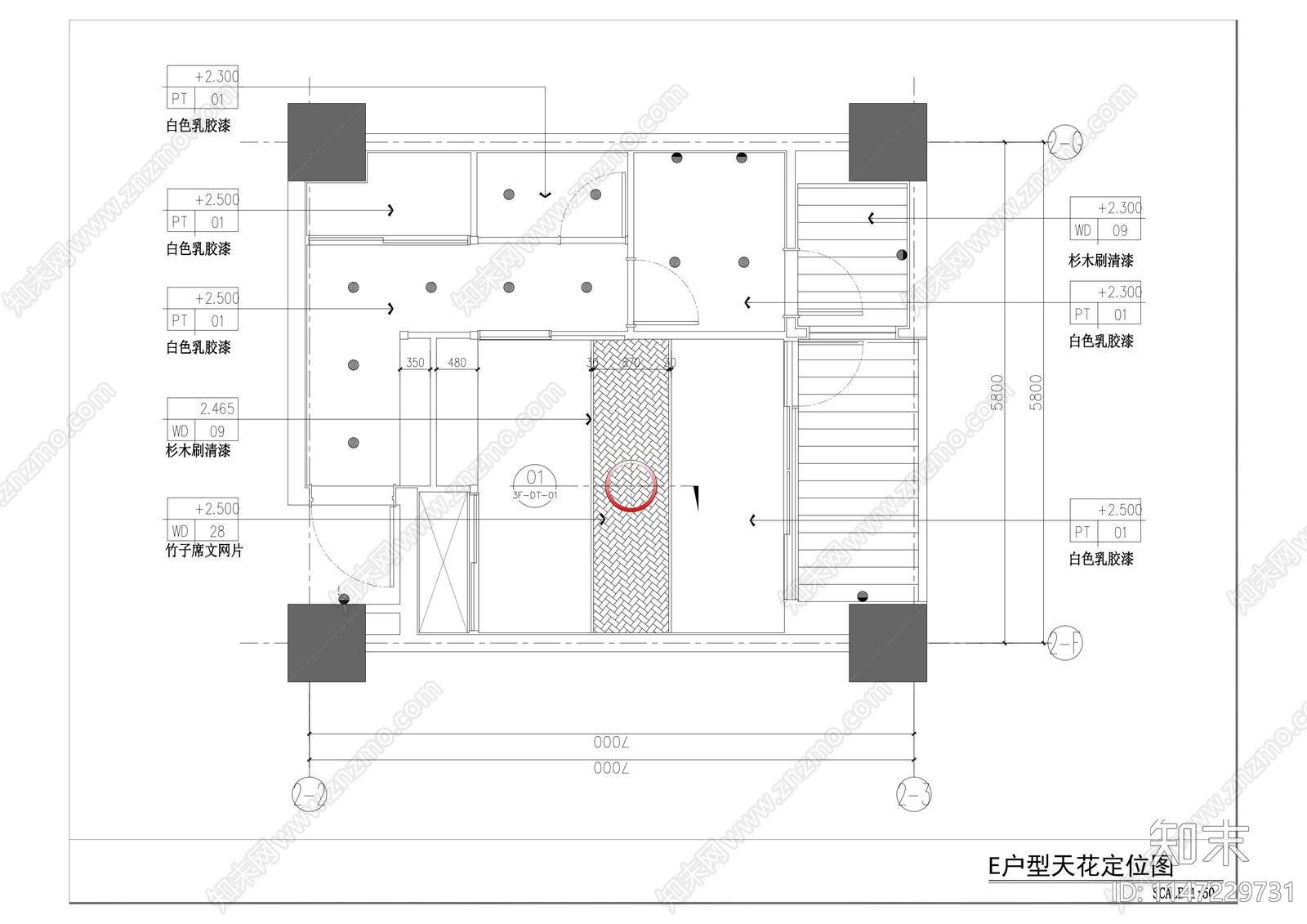特色酒店汤屋客房室内cad施工图下载【ID:1147229731】