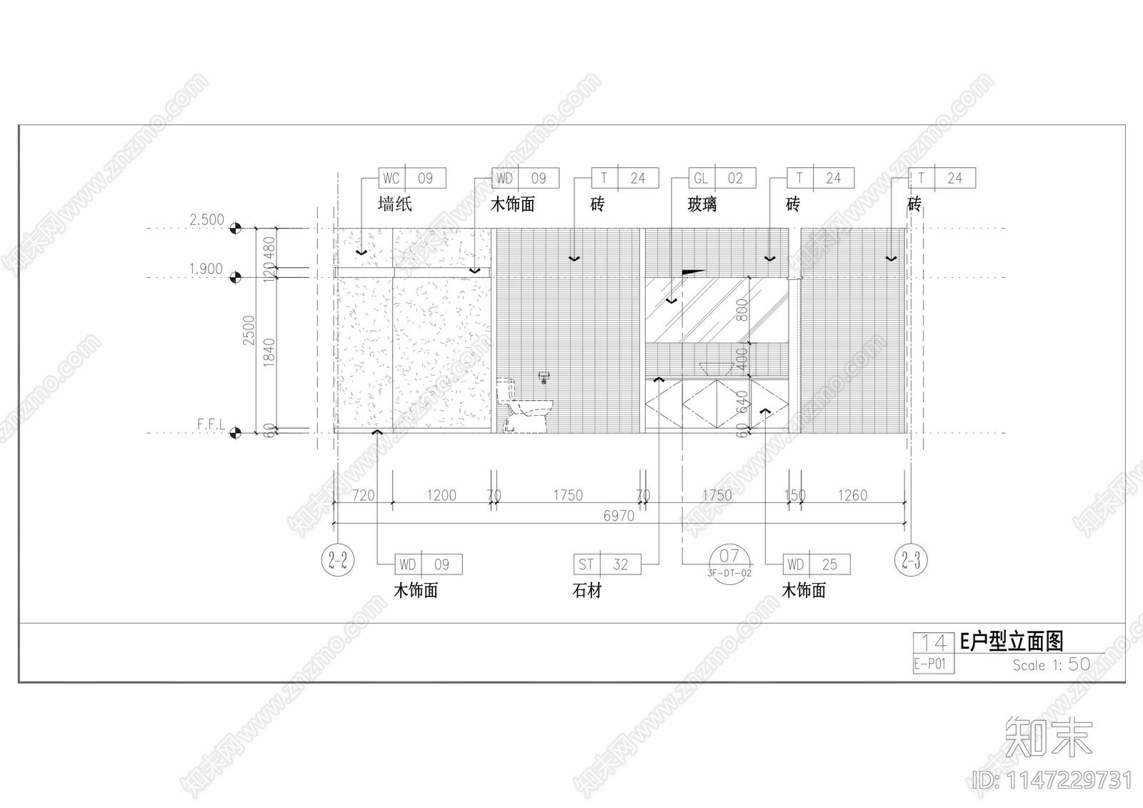 特色酒店汤屋客房室内cad施工图下载【ID:1147229731】