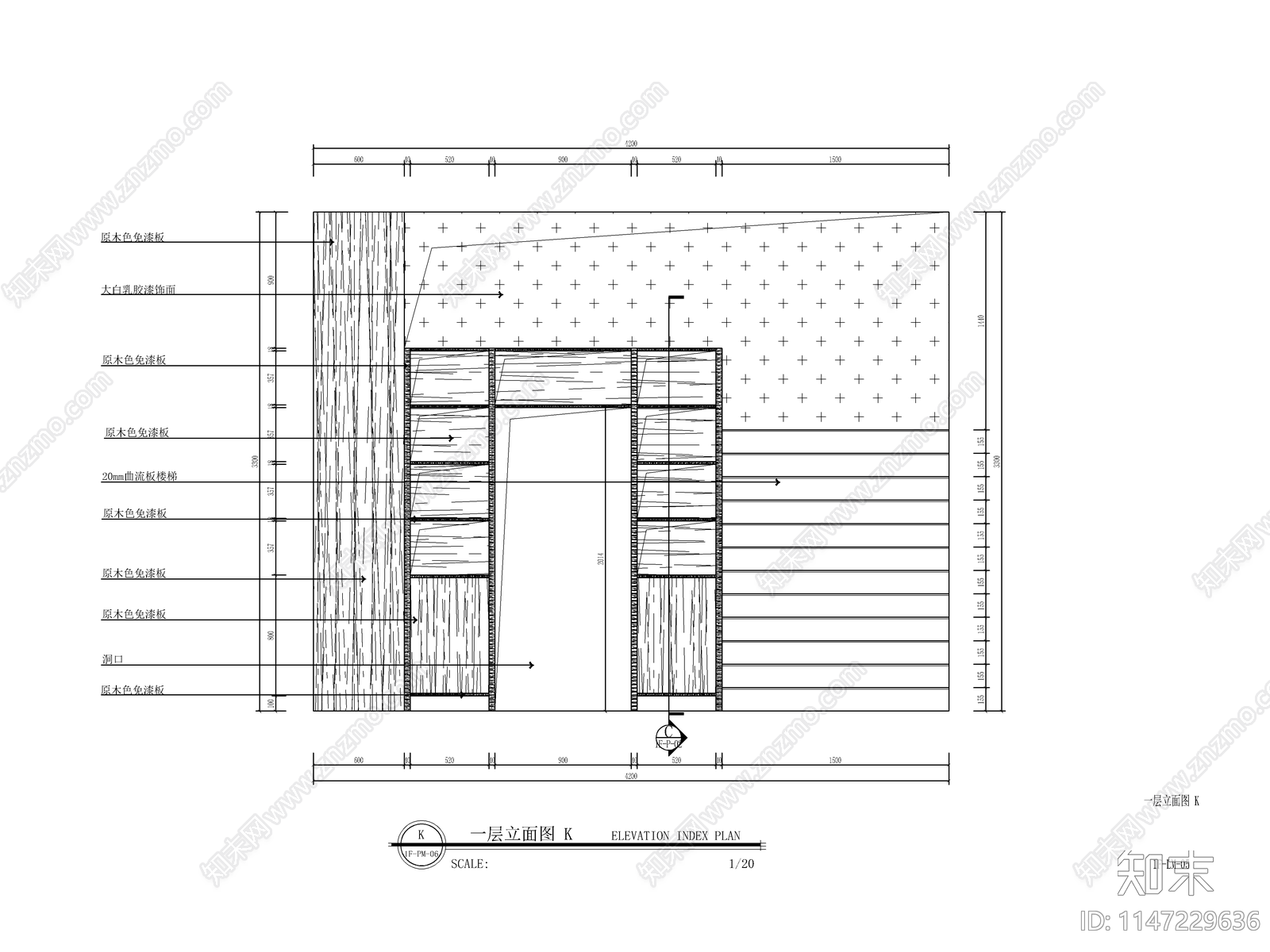 现代书店装修室内cad施工图下载【ID:1147229636】