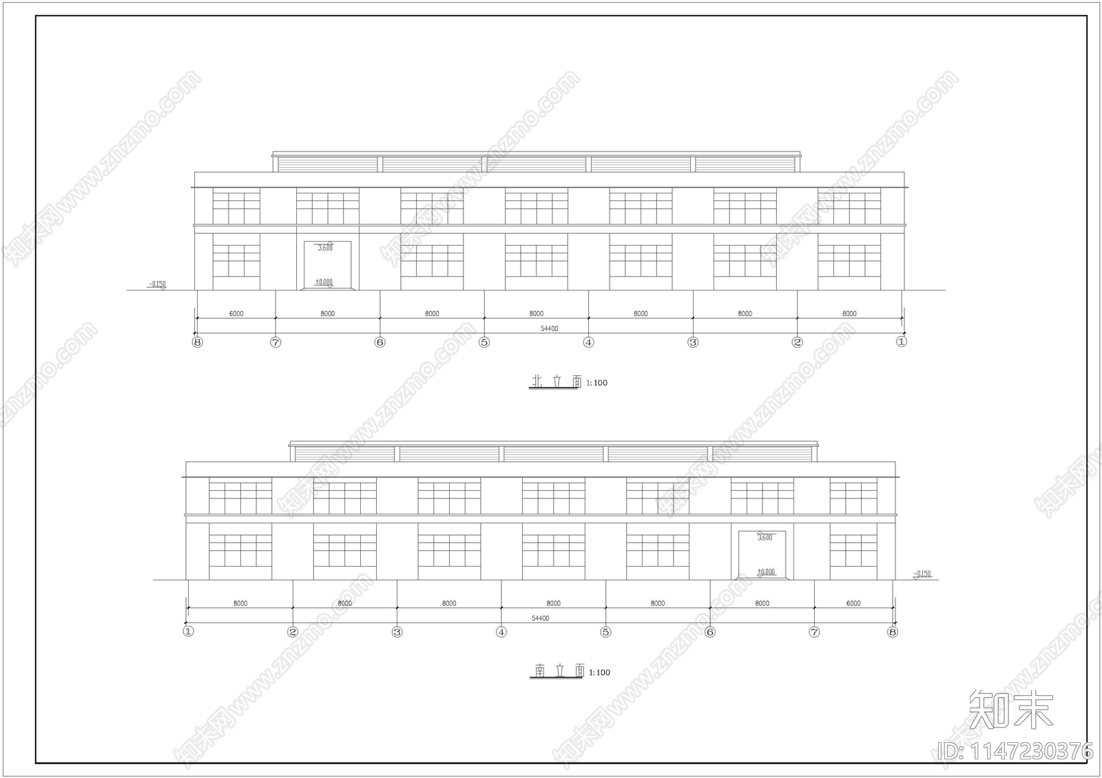 电镀车间建筑cad施工图下载【ID:1147230376】