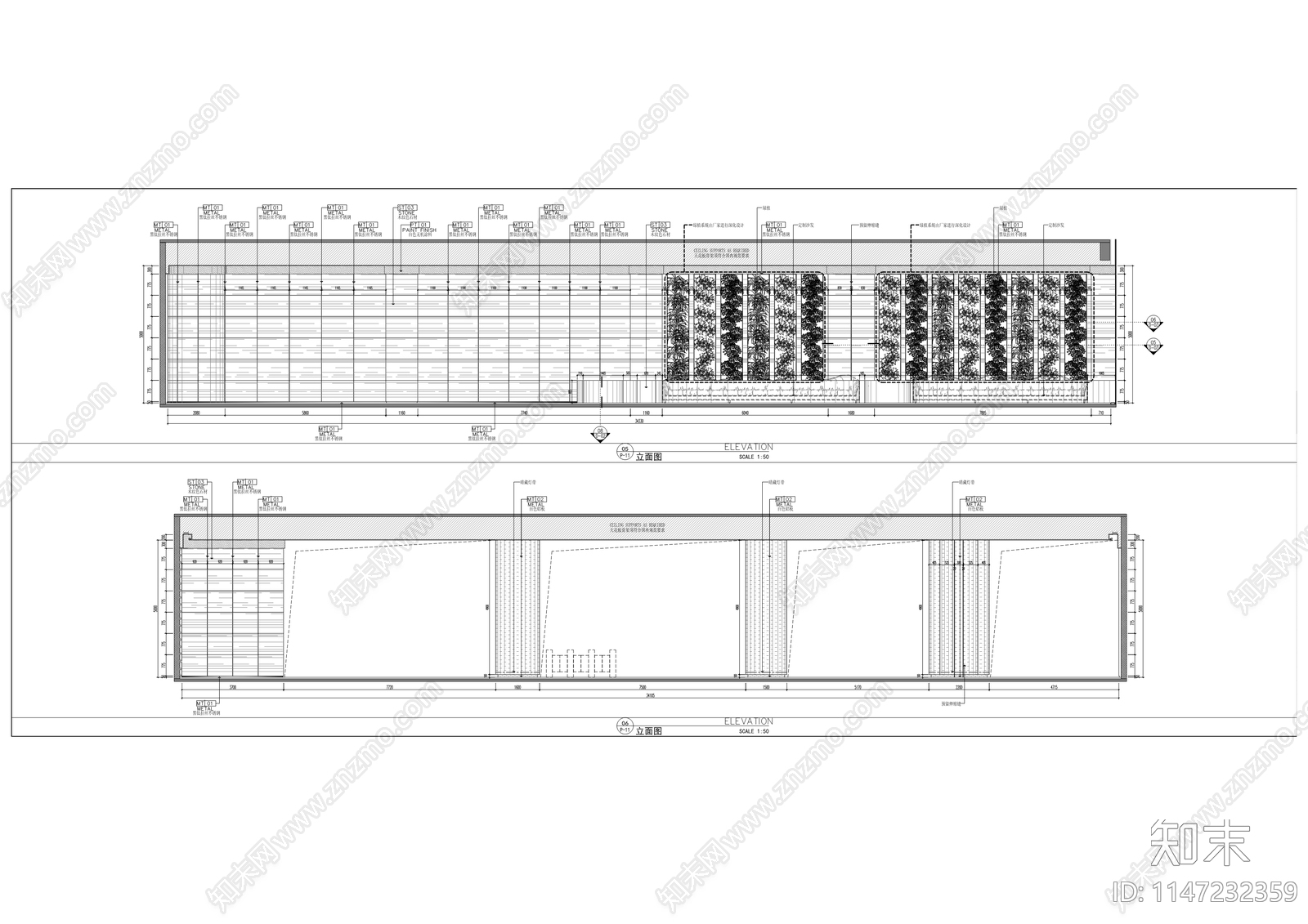 云谷大厦室内装修工程cad施工图下载【ID:1147232359】