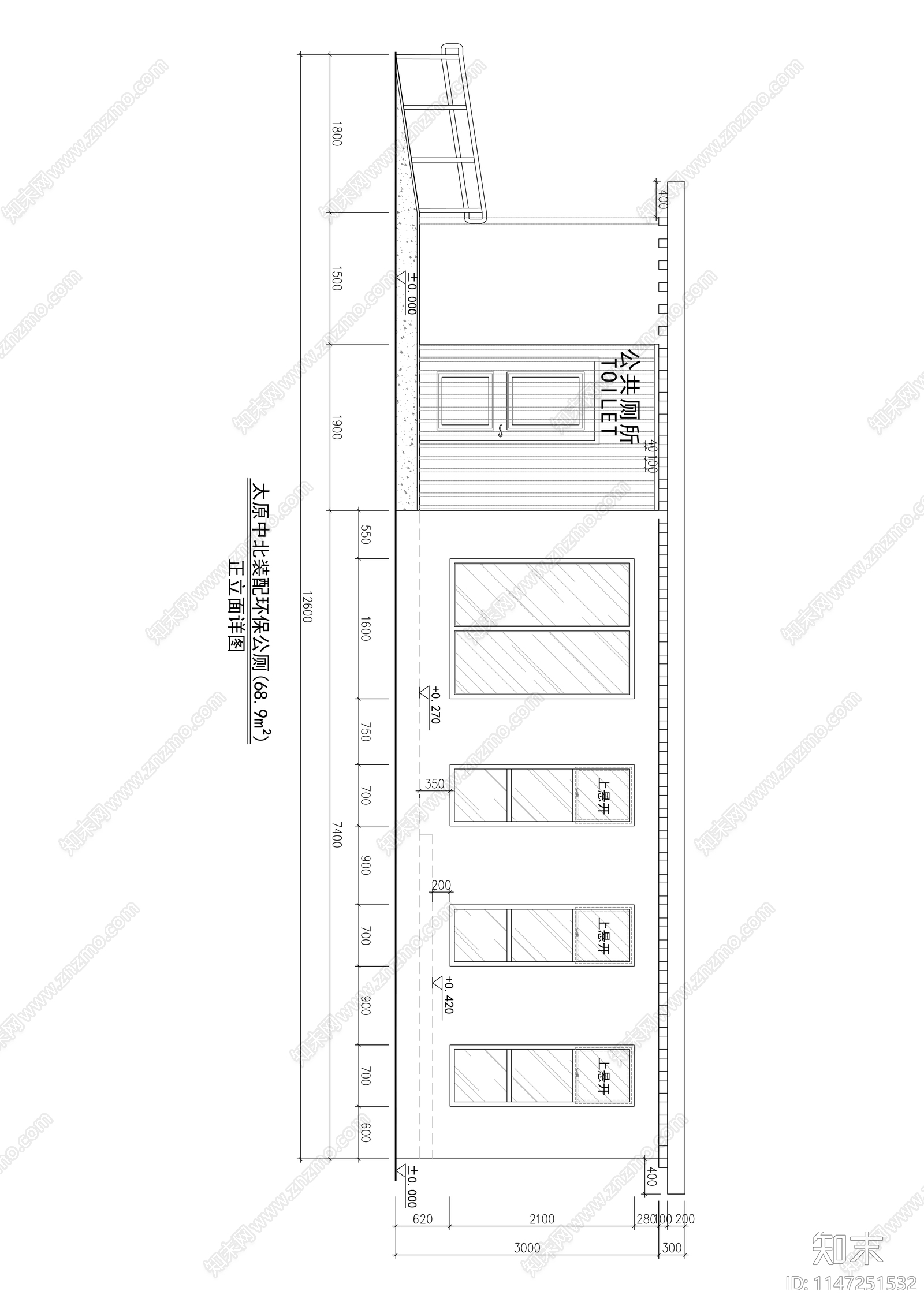 公共卫生间cad施工图下载【ID:1147251532】