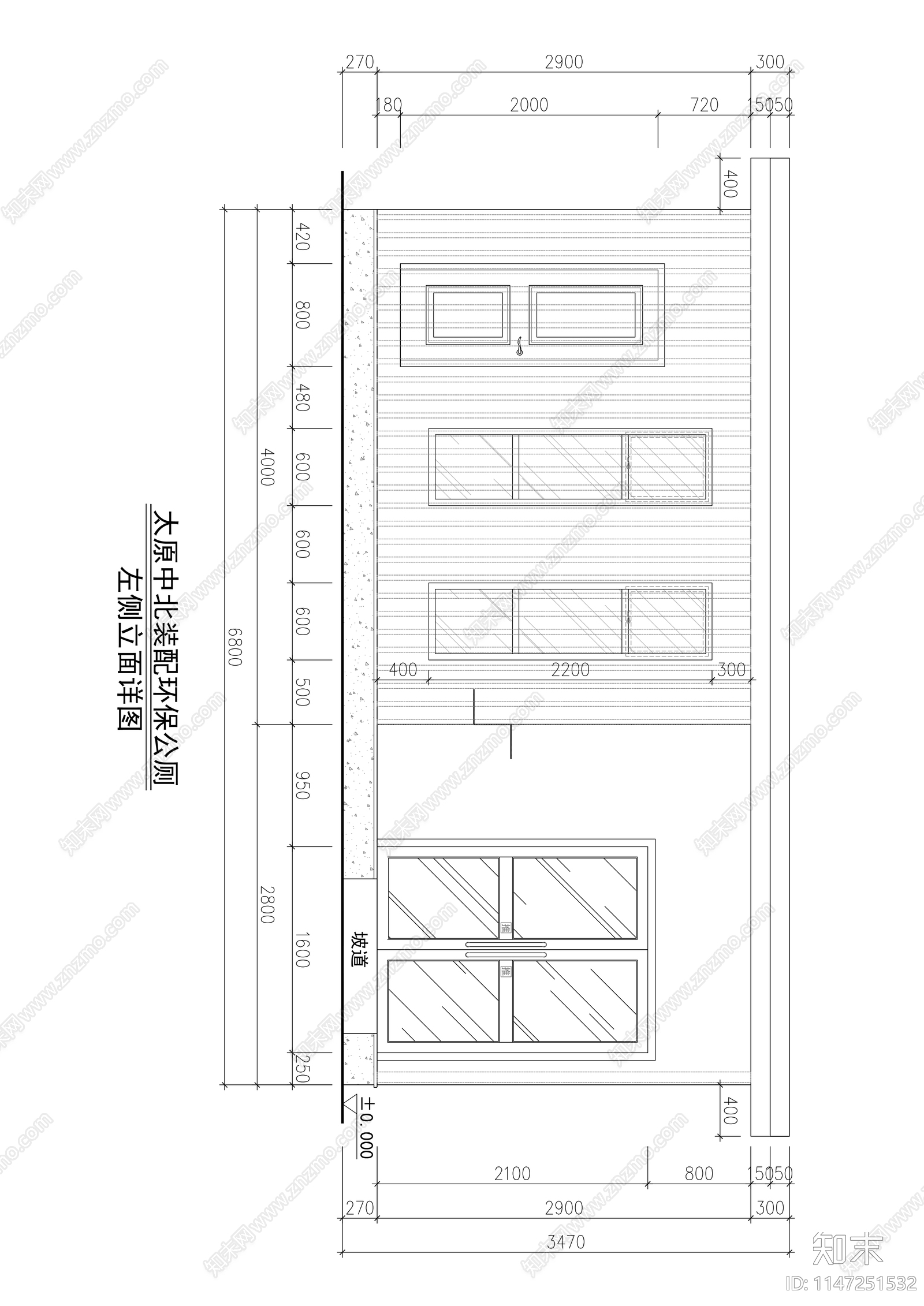 公共卫生间cad施工图下载【ID:1147251532】